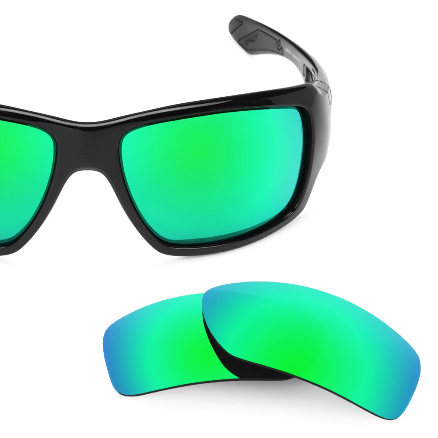 Revant replacement lenses for Oakley Big Taco Non-Polarized Emerald Green