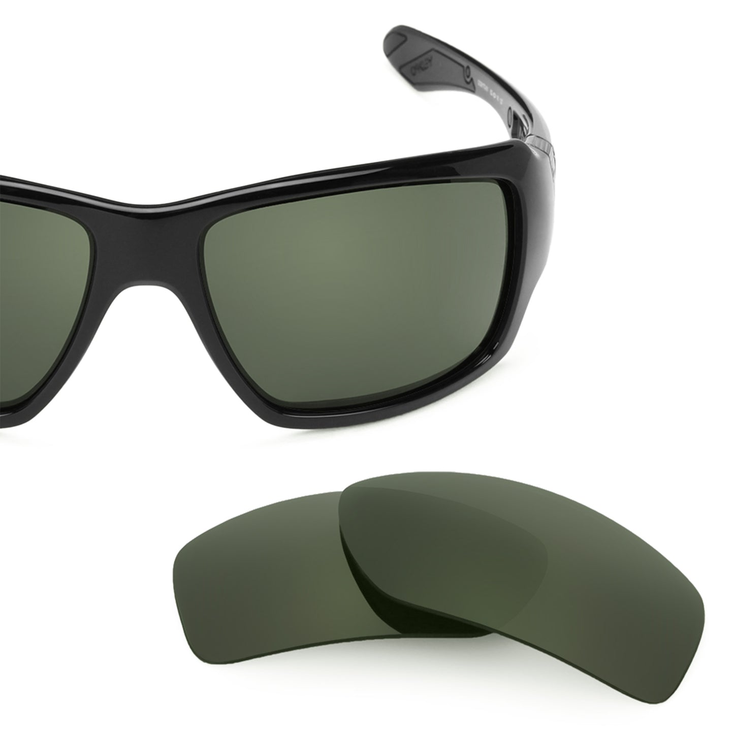 Revant replacement lenses for Oakley Big Taco Polarized Gray Green