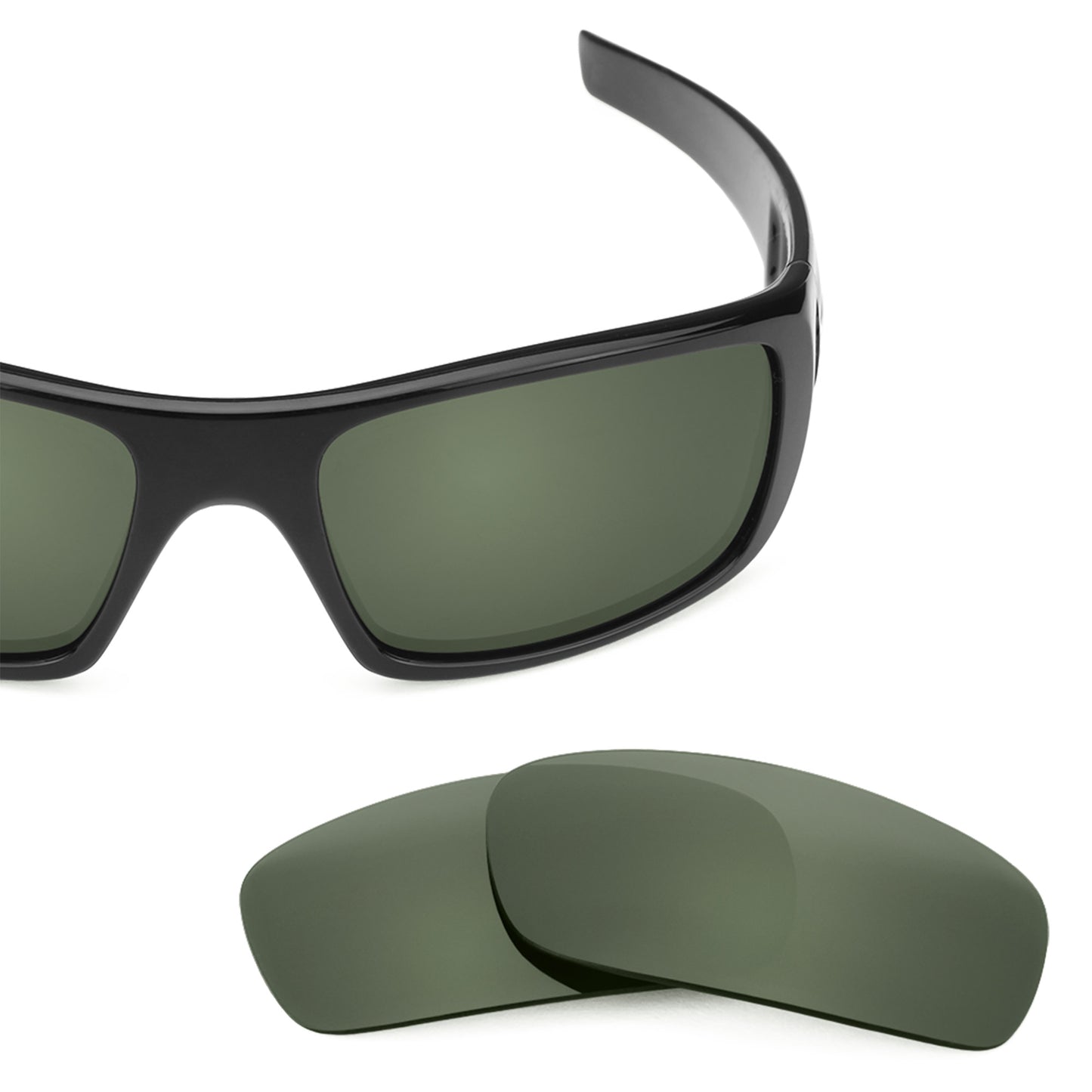 Revant replacement lenses for Oakley Crankshaft Polarized Gray Green