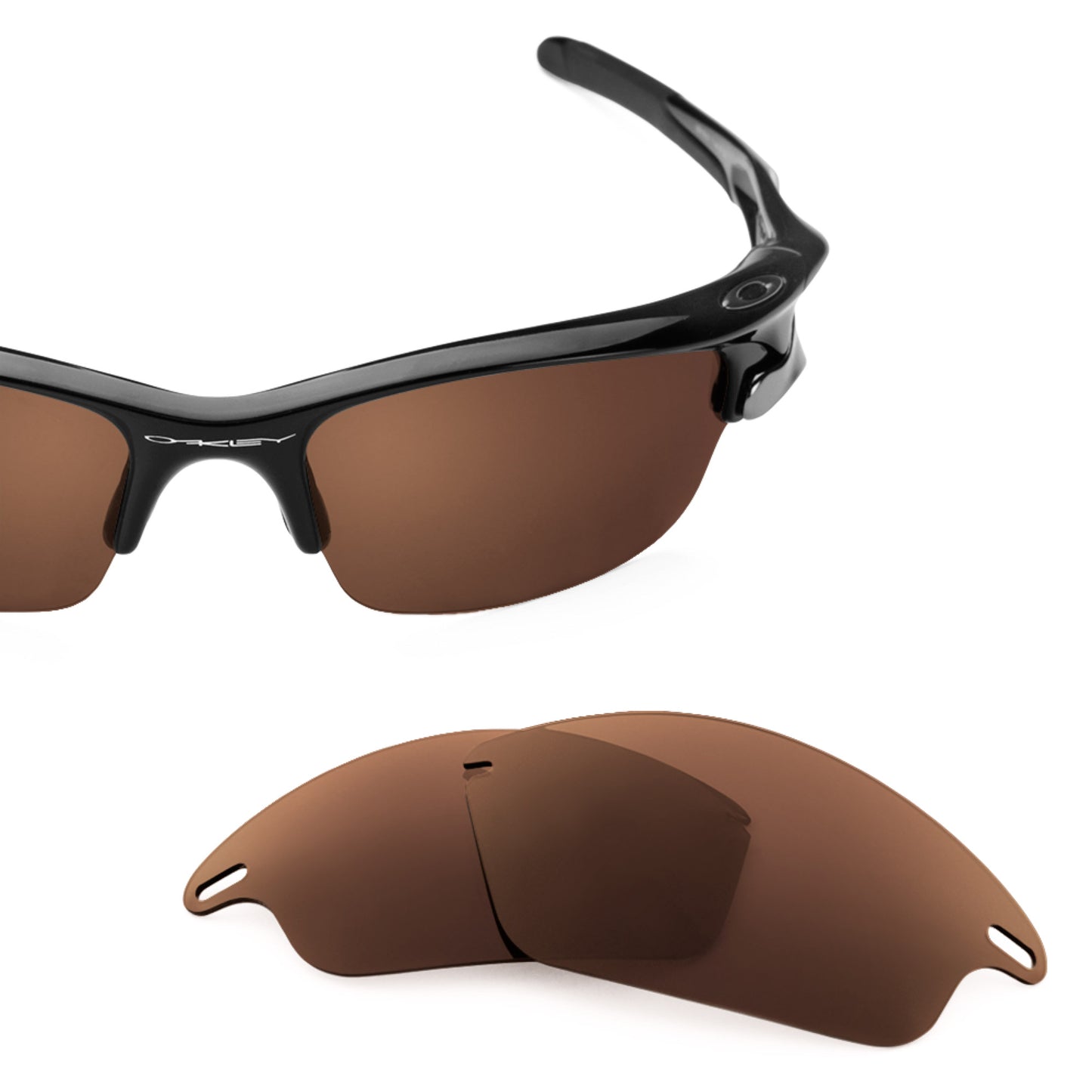 Revant replacement lenses for Oakley Fast Jacket Non-Polarized Dark Brown