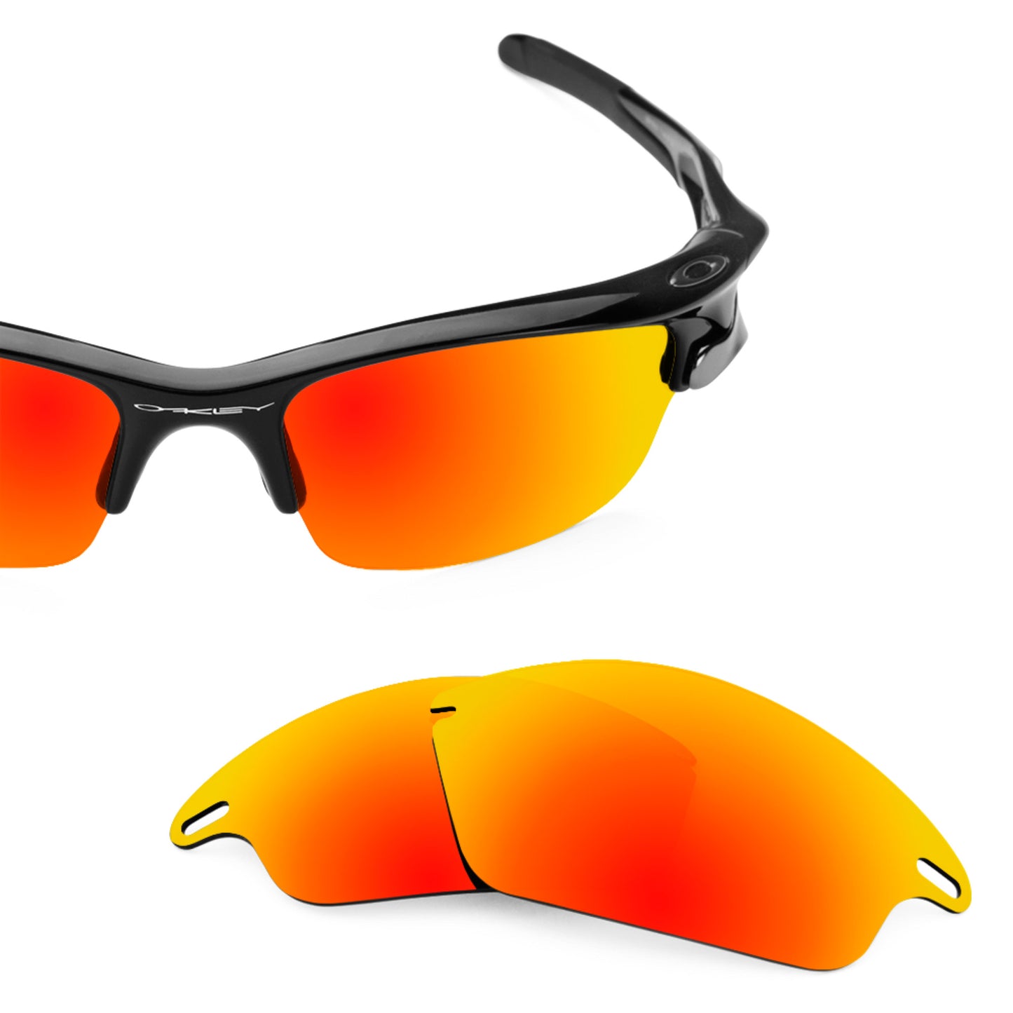 Revant replacement lenses for Oakley Fast Jacket Polarized Fire Red