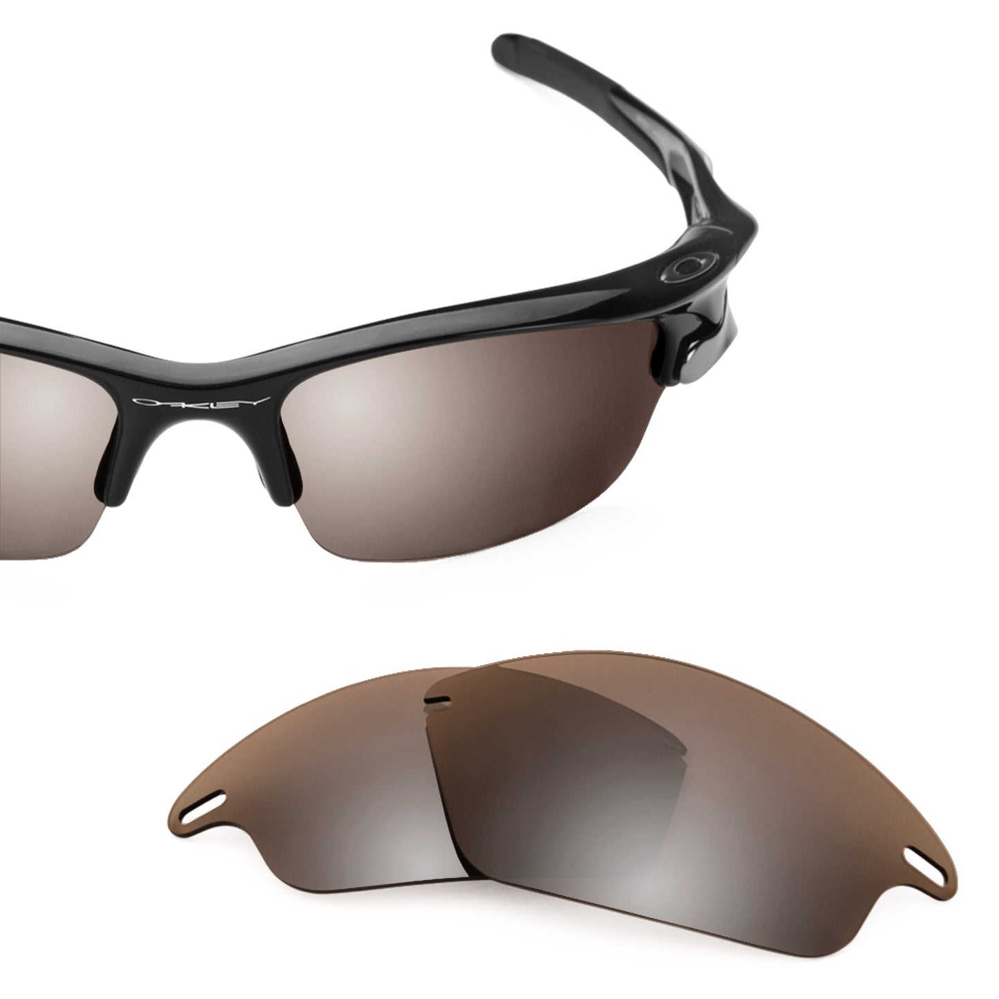 Revant replacement lenses for Oakley Fast Jacket Non-Polarized Flash Bronze