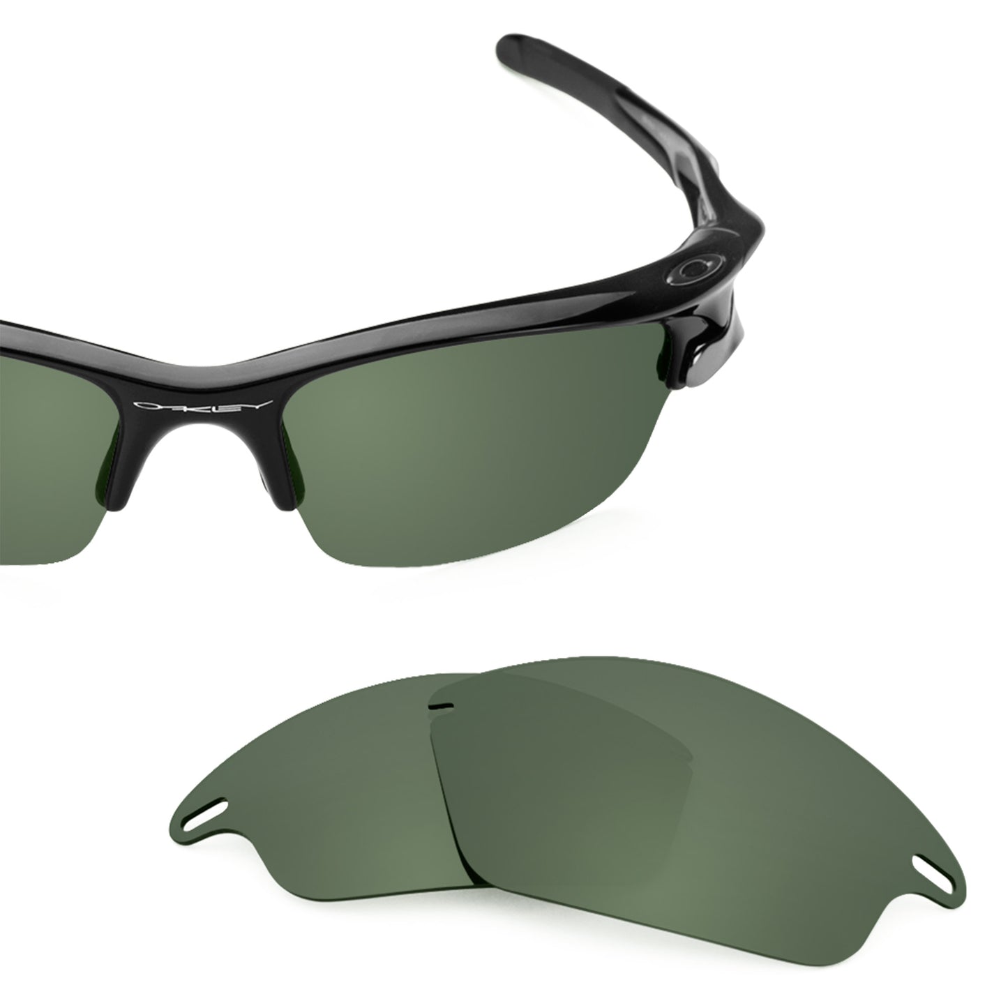 Revant replacement lenses for Oakley Fast Jacket Elite Polarized Gray Green