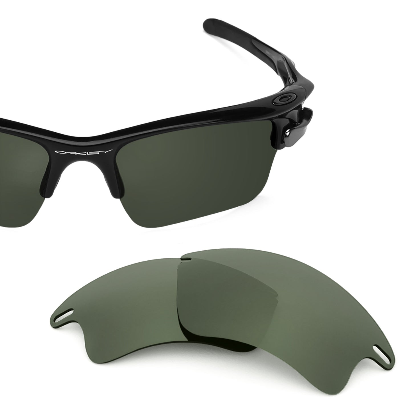 Revant replacement lenses for Oakley Fast Jacket XL Polarized Gray Green