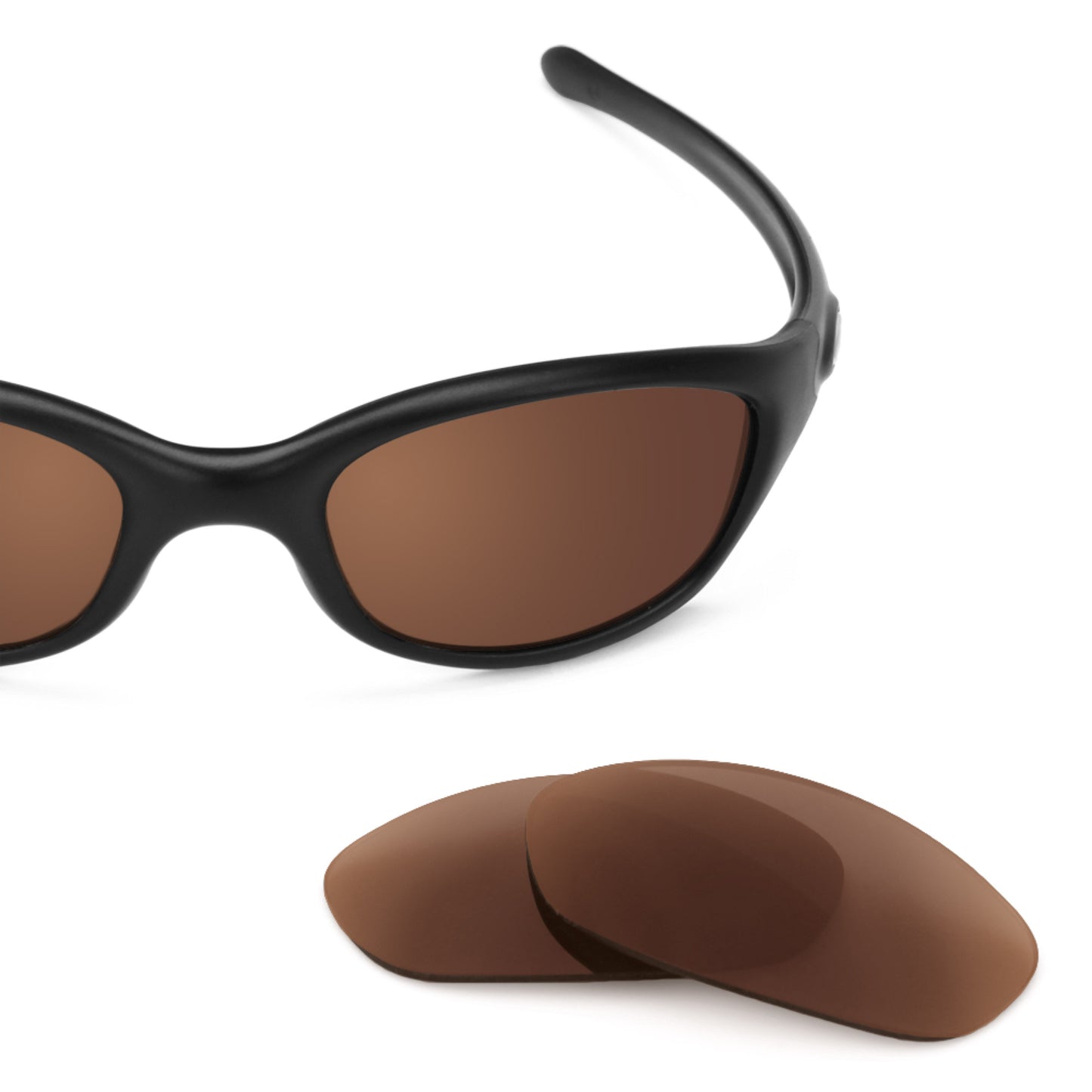 Revant replacement lenses for Oakley Fives 2.0 Polarized Dark Brown