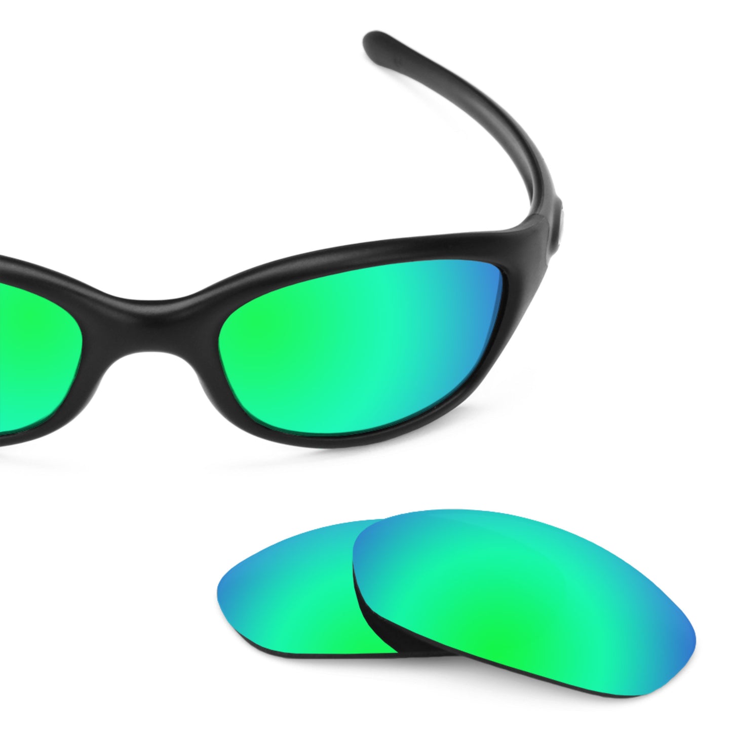Revant replacement lenses for Oakley Fives 2.0 Polarized Emerald Green