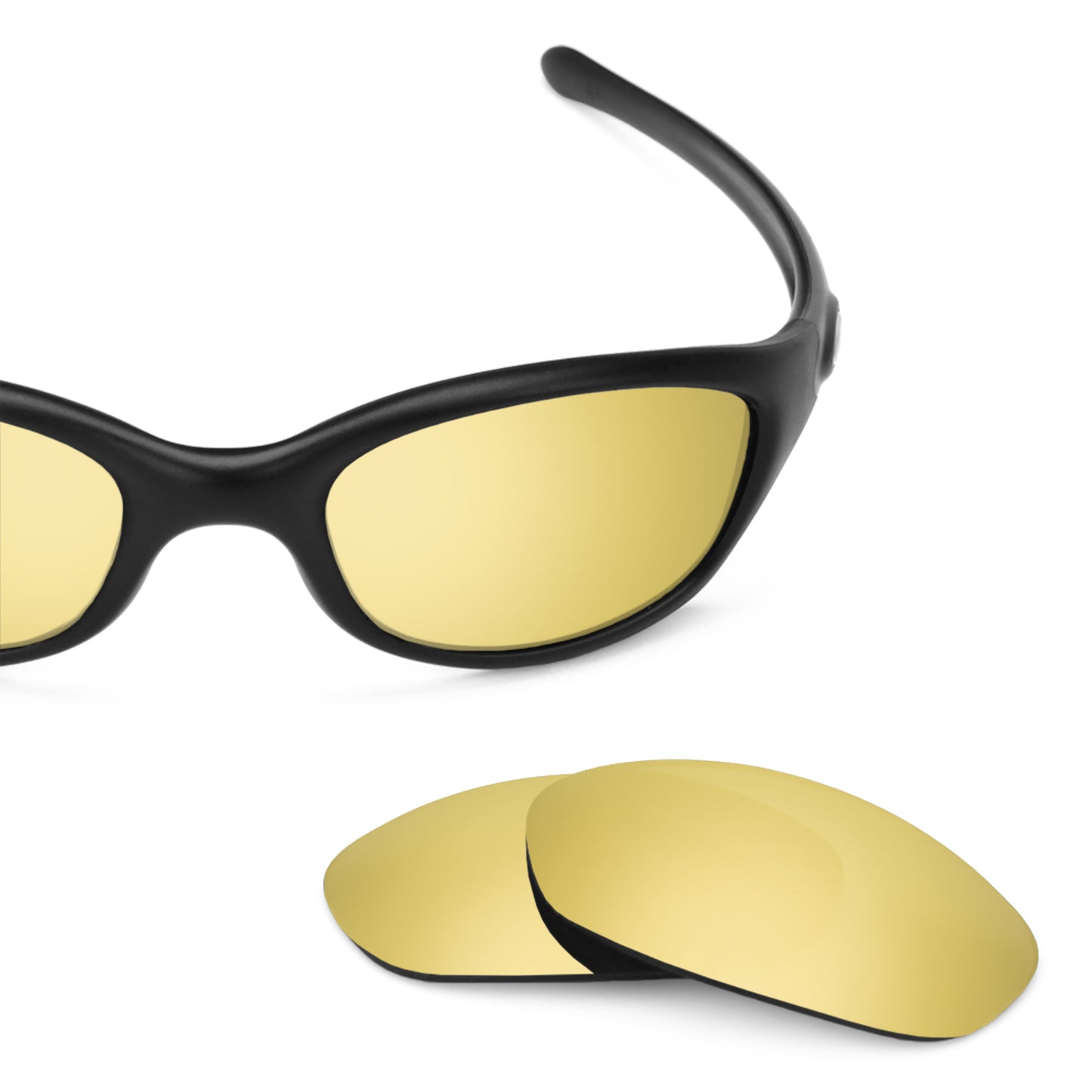 Revant replacement lenses for Oakley Fives 2.0 Polarized Flare Gold