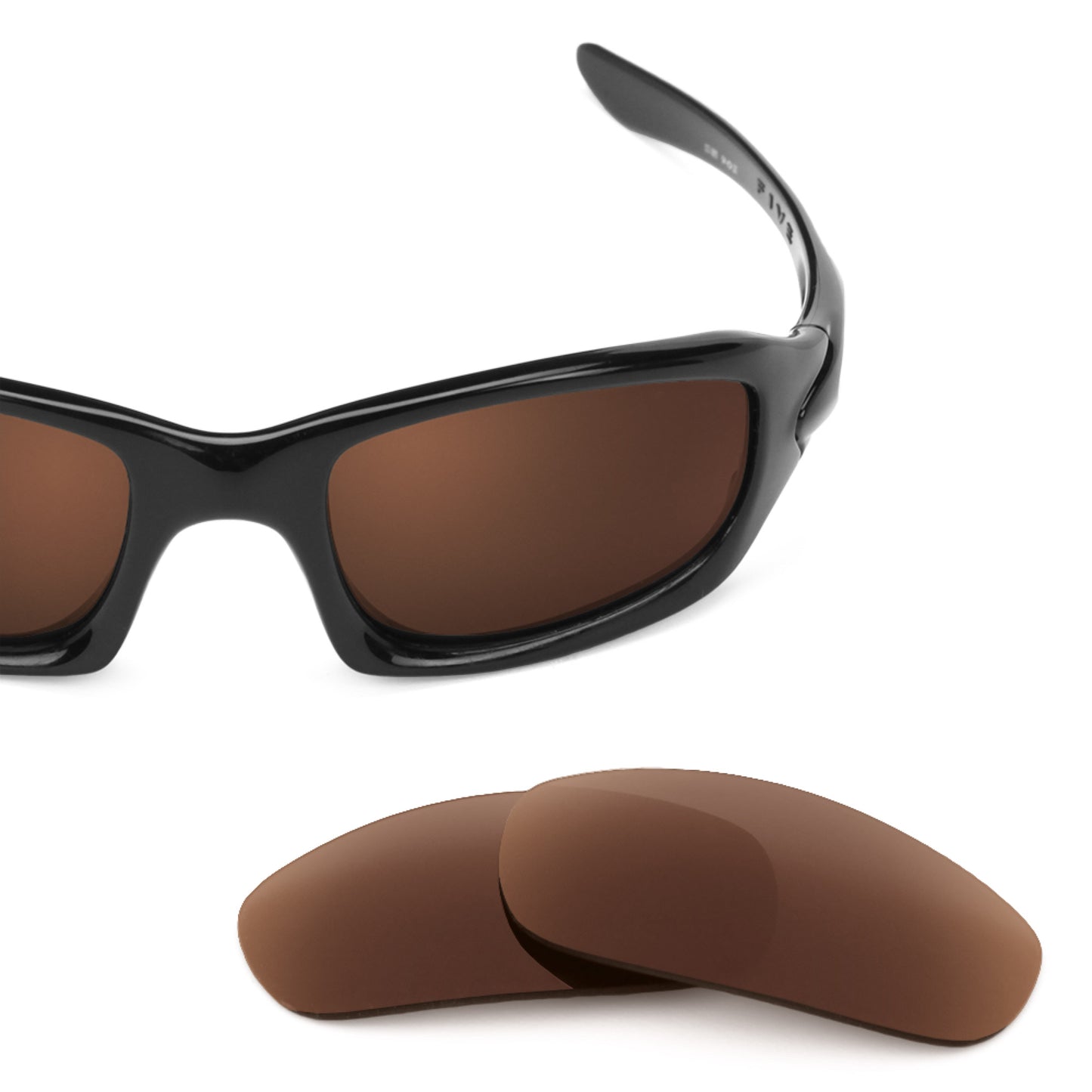 Revant replacement lenses for Oakley Fives 4.0 Non-Polarized Dark Brown