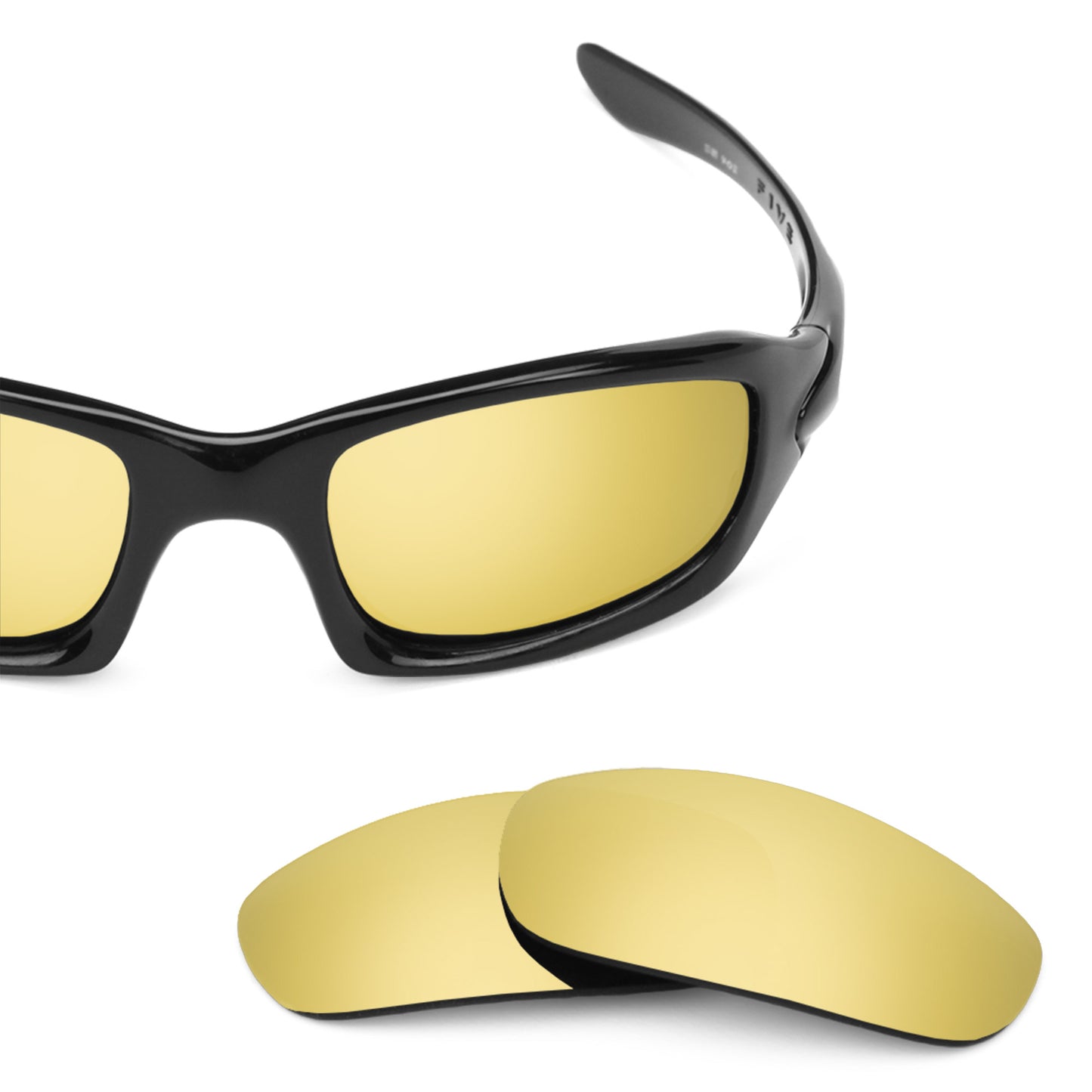 Revant replacement lenses for Oakley Fives 4.0 Polarized Flare Gold