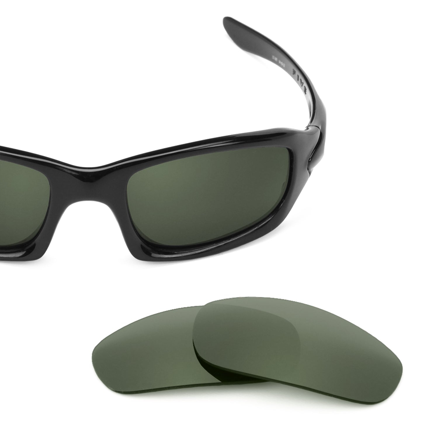 Revant replacement lenses for Oakley Fives 4.0 Elite Polarized Gray Green
