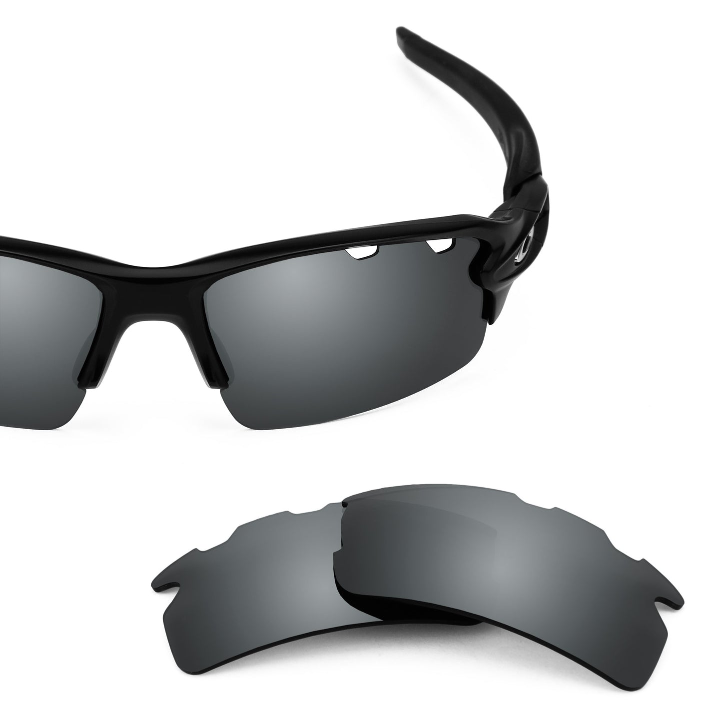 Revant replacement lenses for Oakley Flak 2.0 Vented Elite Polarized Black Chrome