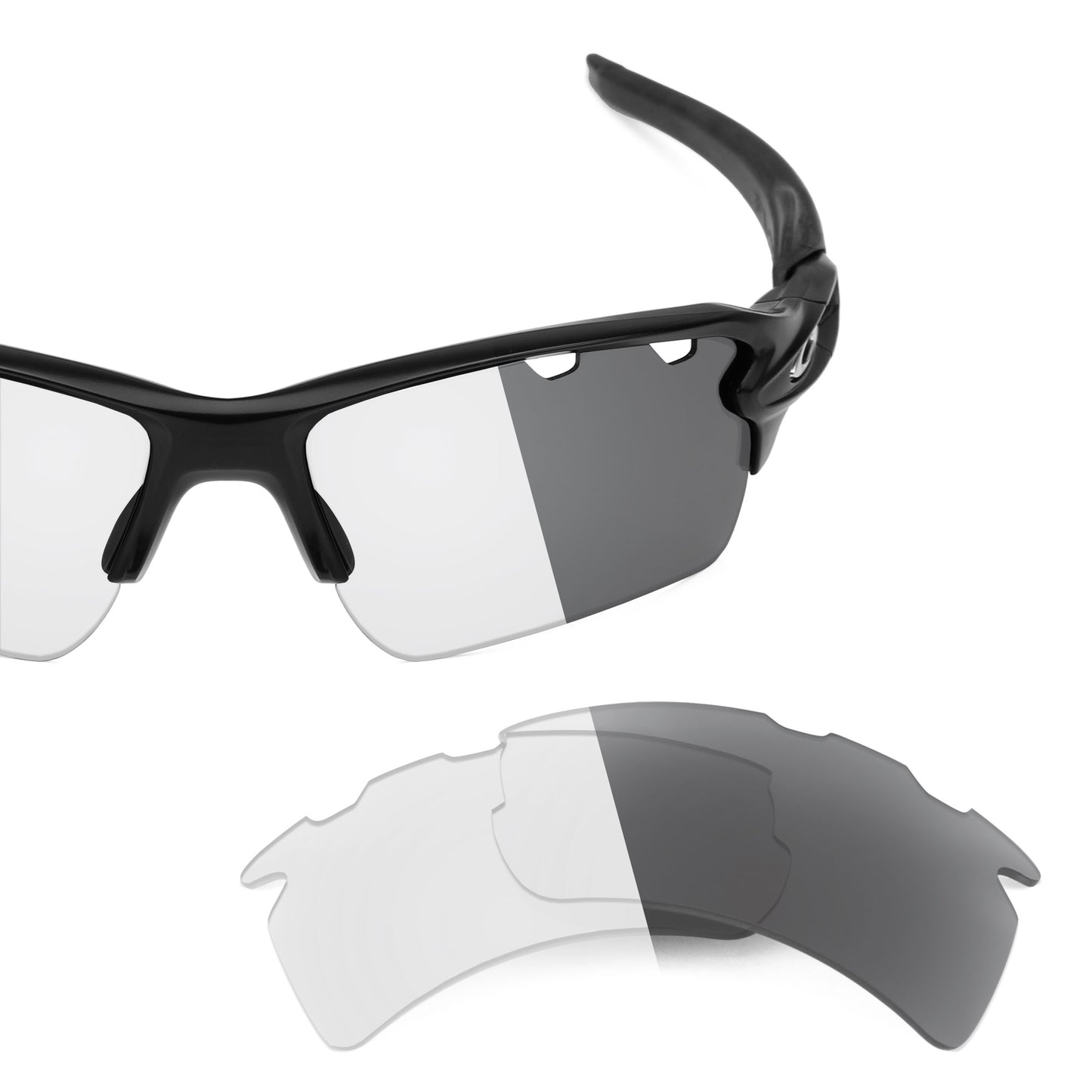 Revant replacement lenses for Oakley Flak 2.0 XL Vented Non-Polarized Adapt Gray Photochromic