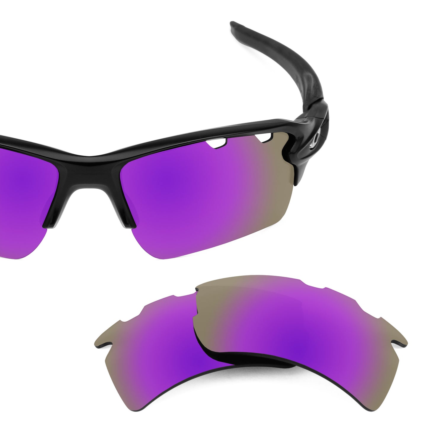 Revant replacement lenses for Oakley Flak 2.0 XL Vented Elite Polarized Plasma Purple