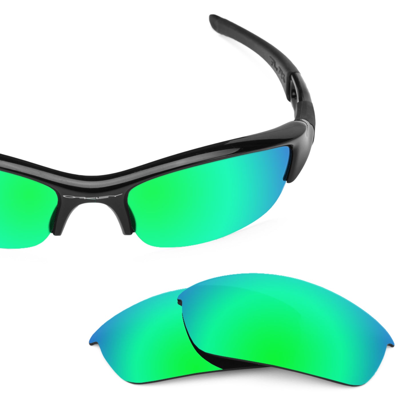 Revant replacement lenses for Oakley Flak Jacket Non-Polarized Emerald Green