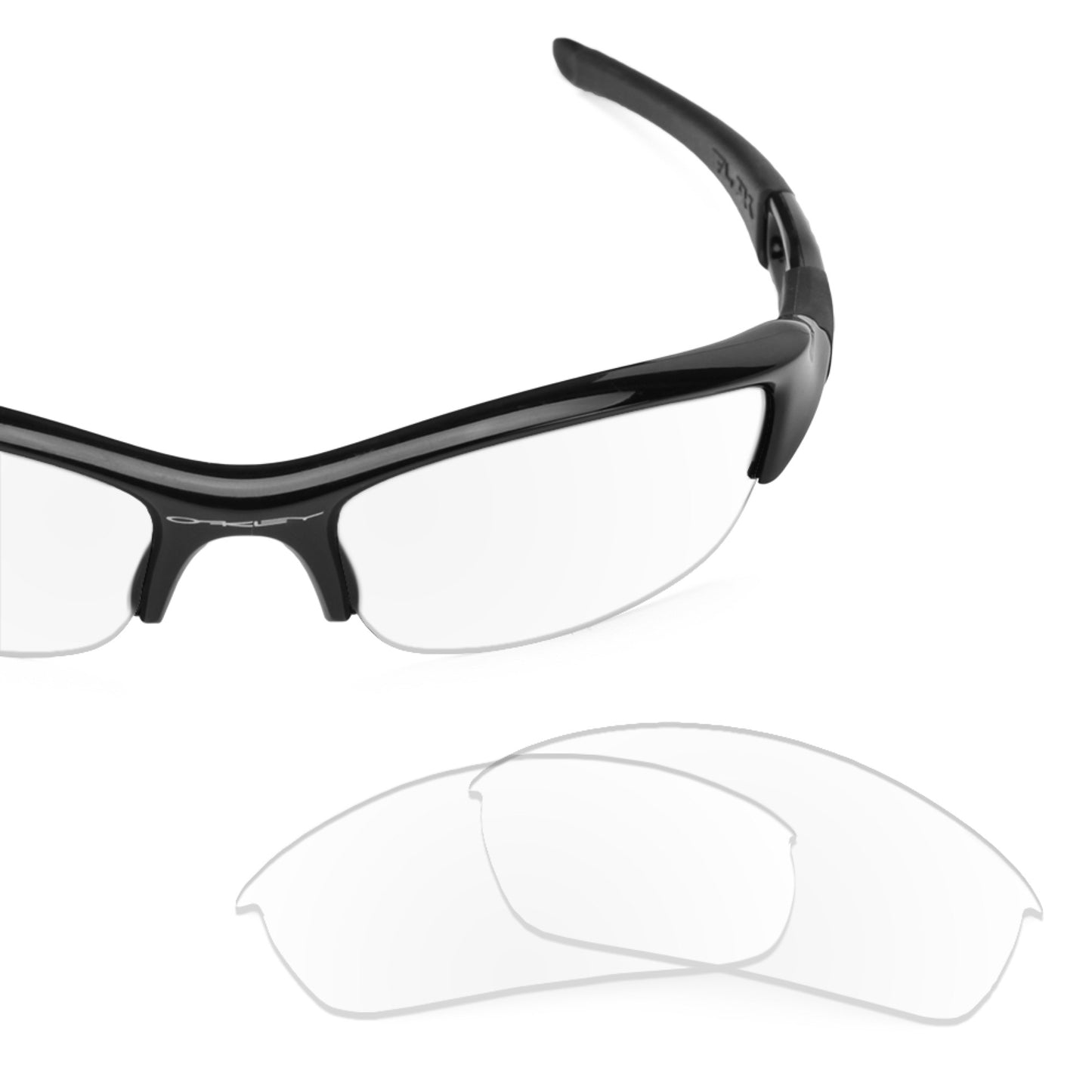 Revant replacement lenses for Oakley Flak Jacket (Low Bridge Fit) Non-Polarized Crystal Clear