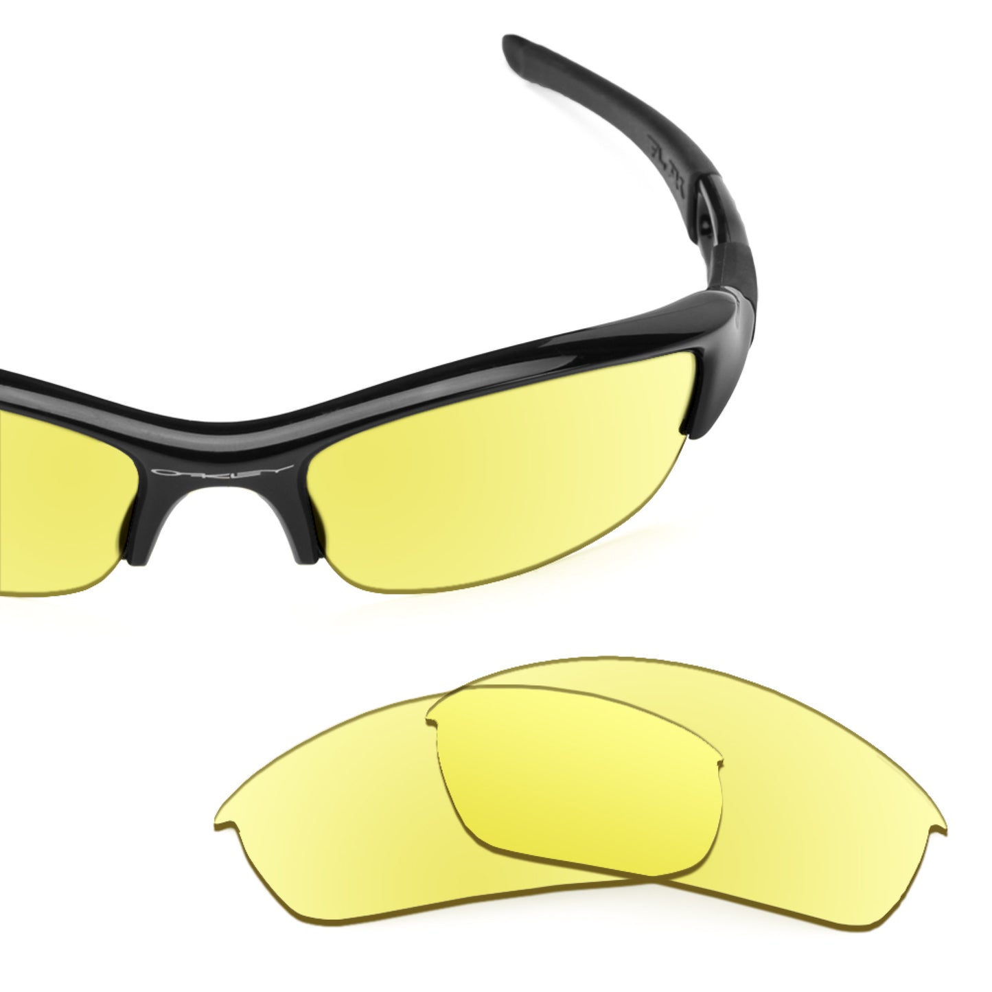 Revant replacement lenses for Oakley Flak Jacket (Low Bridge Fit) Non-Polarized Tracer Yellow