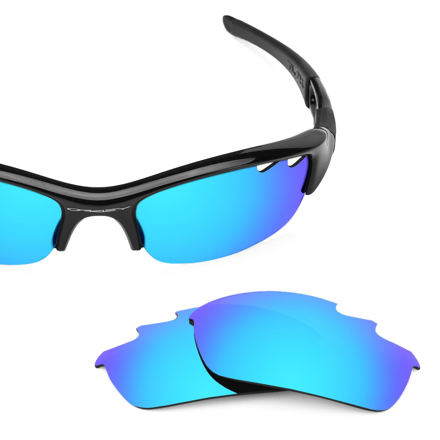 Revant replacement lenses for Oakley Flak Jacket Vented Polarized Ice Blue