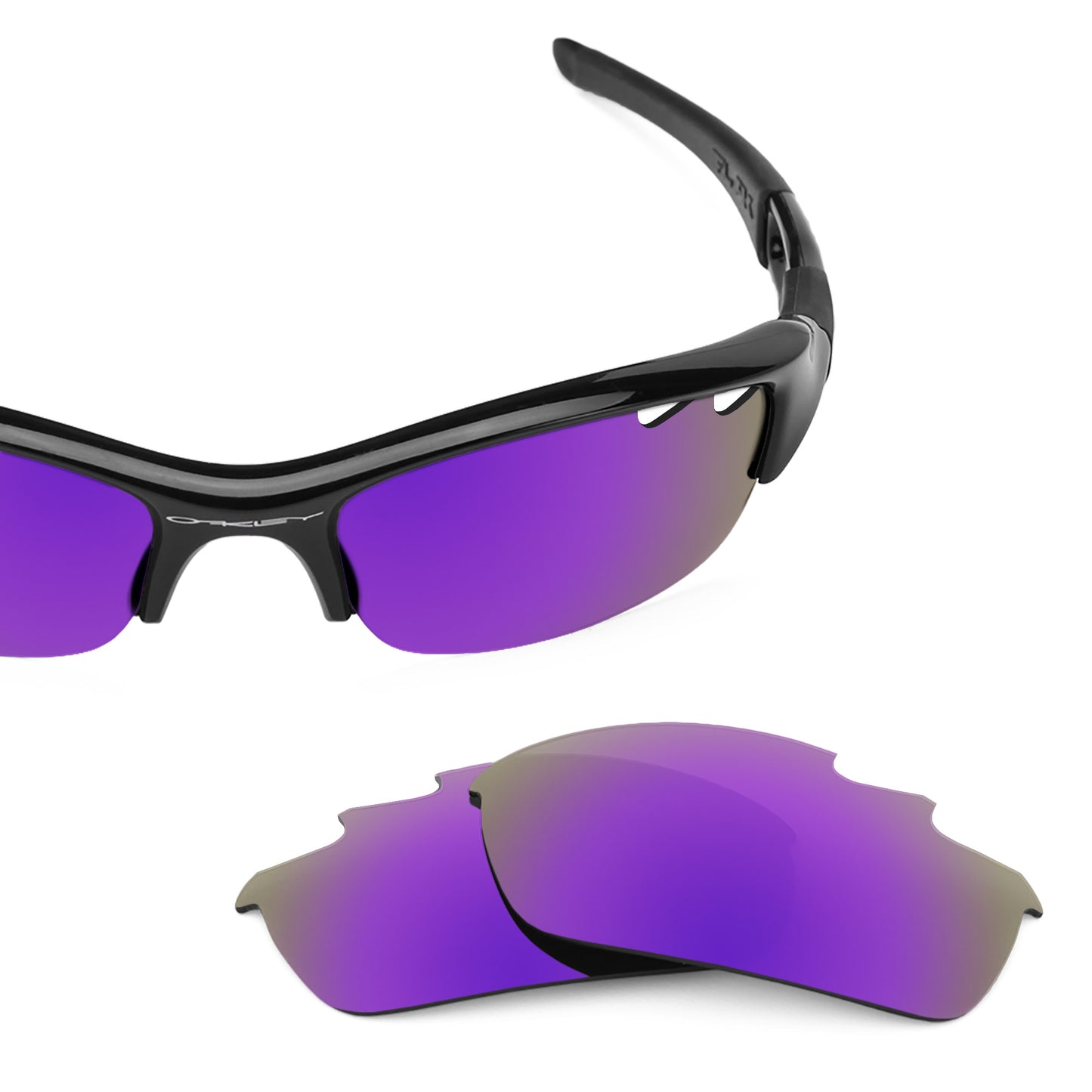Revant replacement lenses for Oakley Flak Jacket Vented (Low Bridge Fit) Non-Polarized Plasma Purple