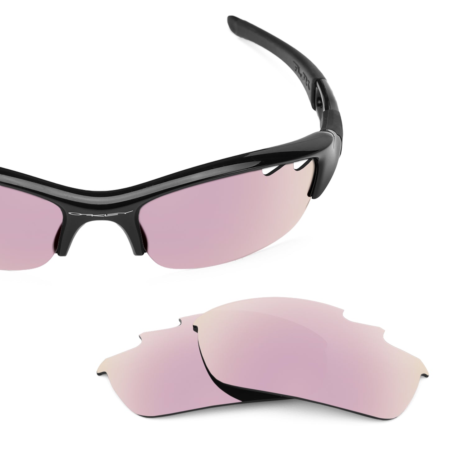 Revant replacement lenses for Oakley Flak Jacket Vented Non-Polarized Rose Gold