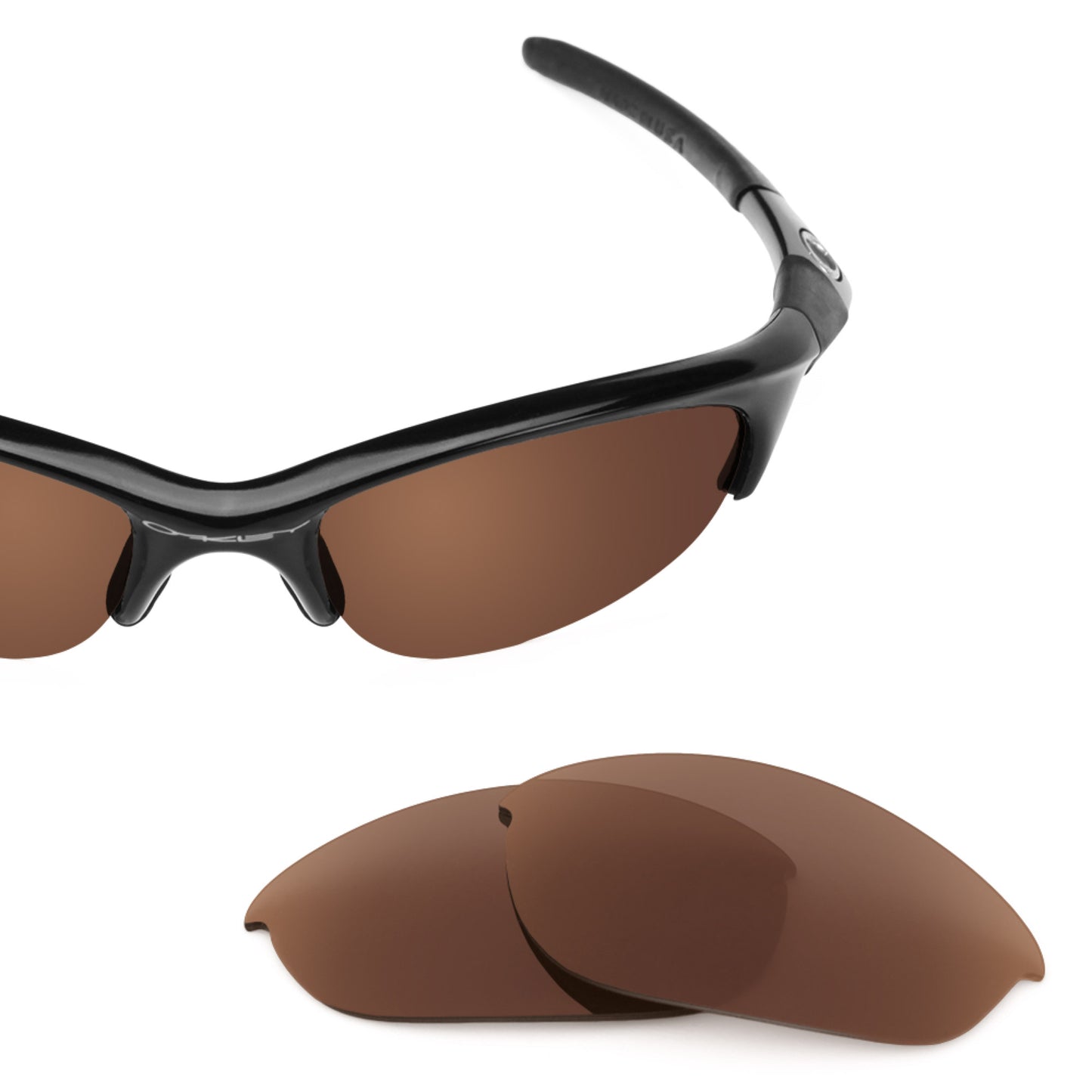Revant replacement lenses for Oakley Half Jacket (Low Bridge Fit) Elite Polarized Dark Brown