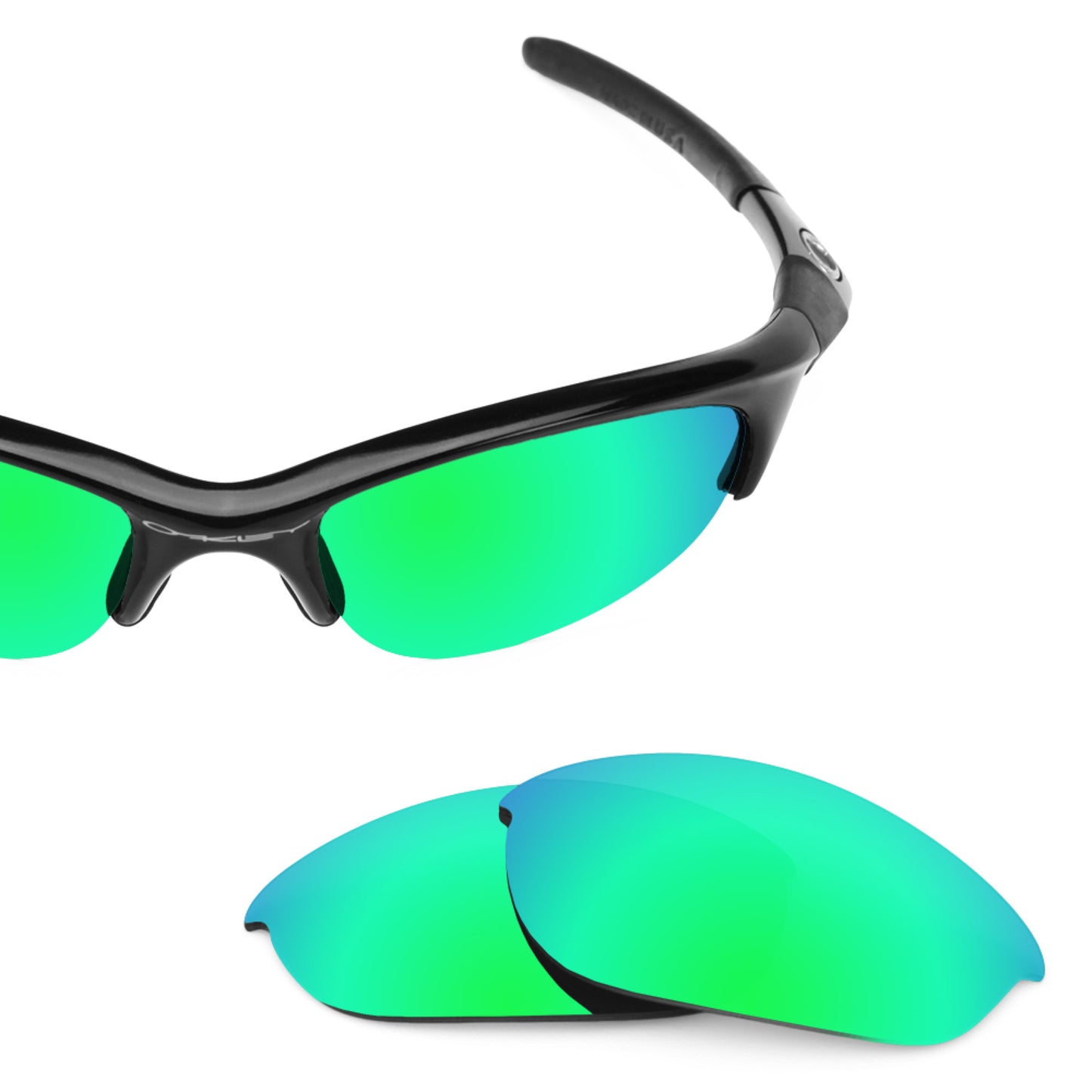 Revant replacement lenses for Oakley Half Jacket (Low Bridge Fit) Polarized Emerald Green