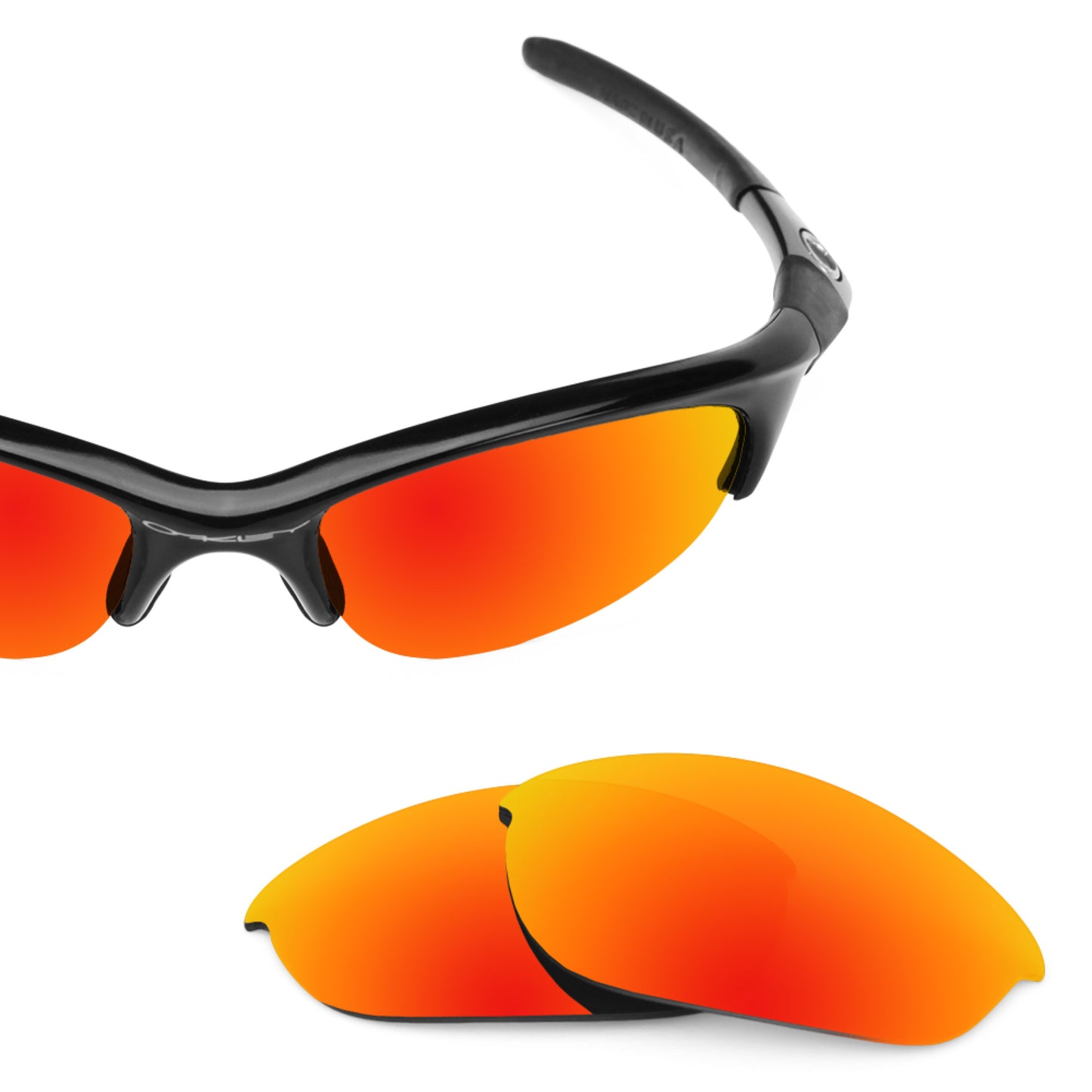 Revant replacement lenses for Oakley Half Jacket (Low Bridge Fit) Non-Polarized Fire Red