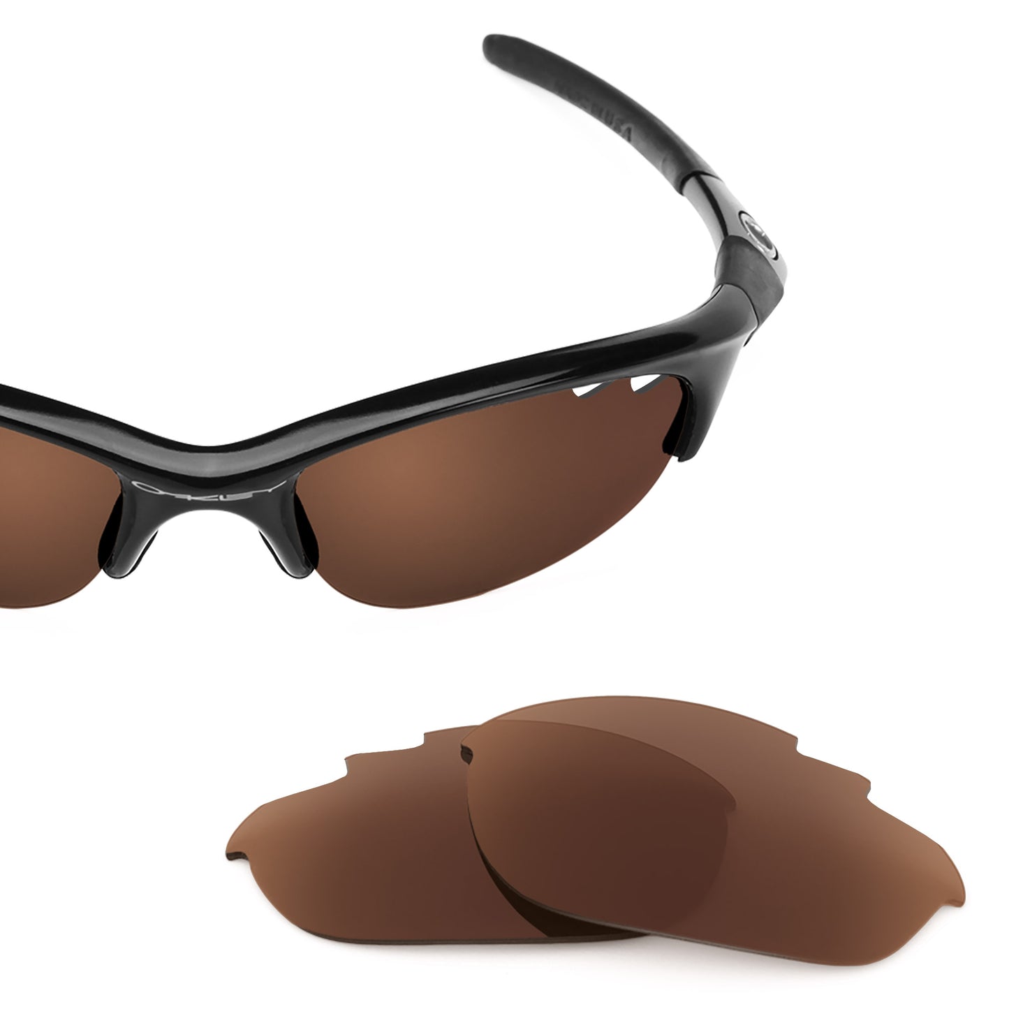 Revant replacement lenses for Oakley Half Jacket Vented Non-Polarized Dark Brown