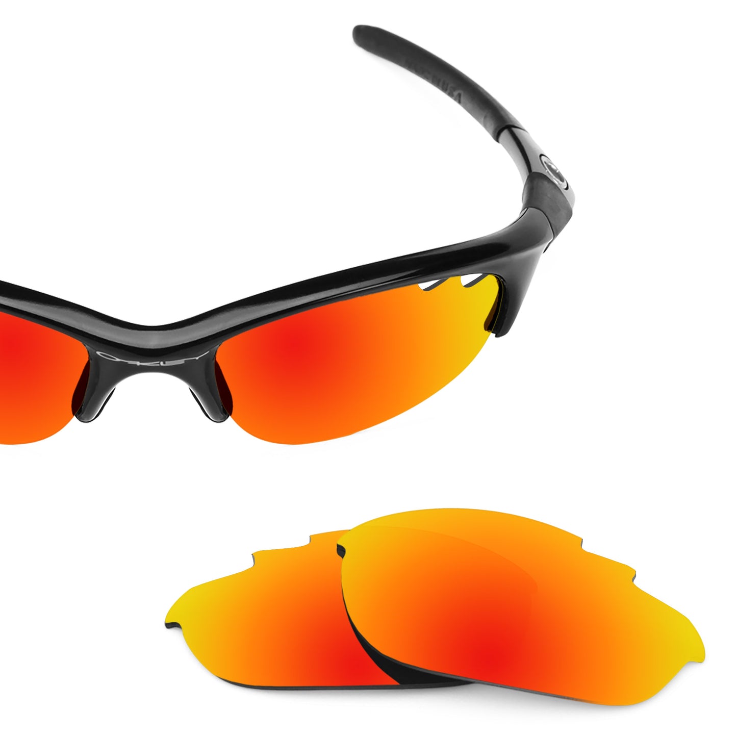 Revant replacement lenses for Oakley Half Jacket Vented (Low Bridge Fit) Non-Polarized Fire Red