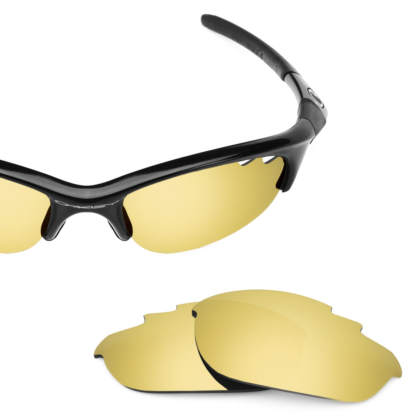 Revant replacement lenses for Oakley Half Jacket Vented (Low Bridge Fit) Elite Polarized Flare Gold