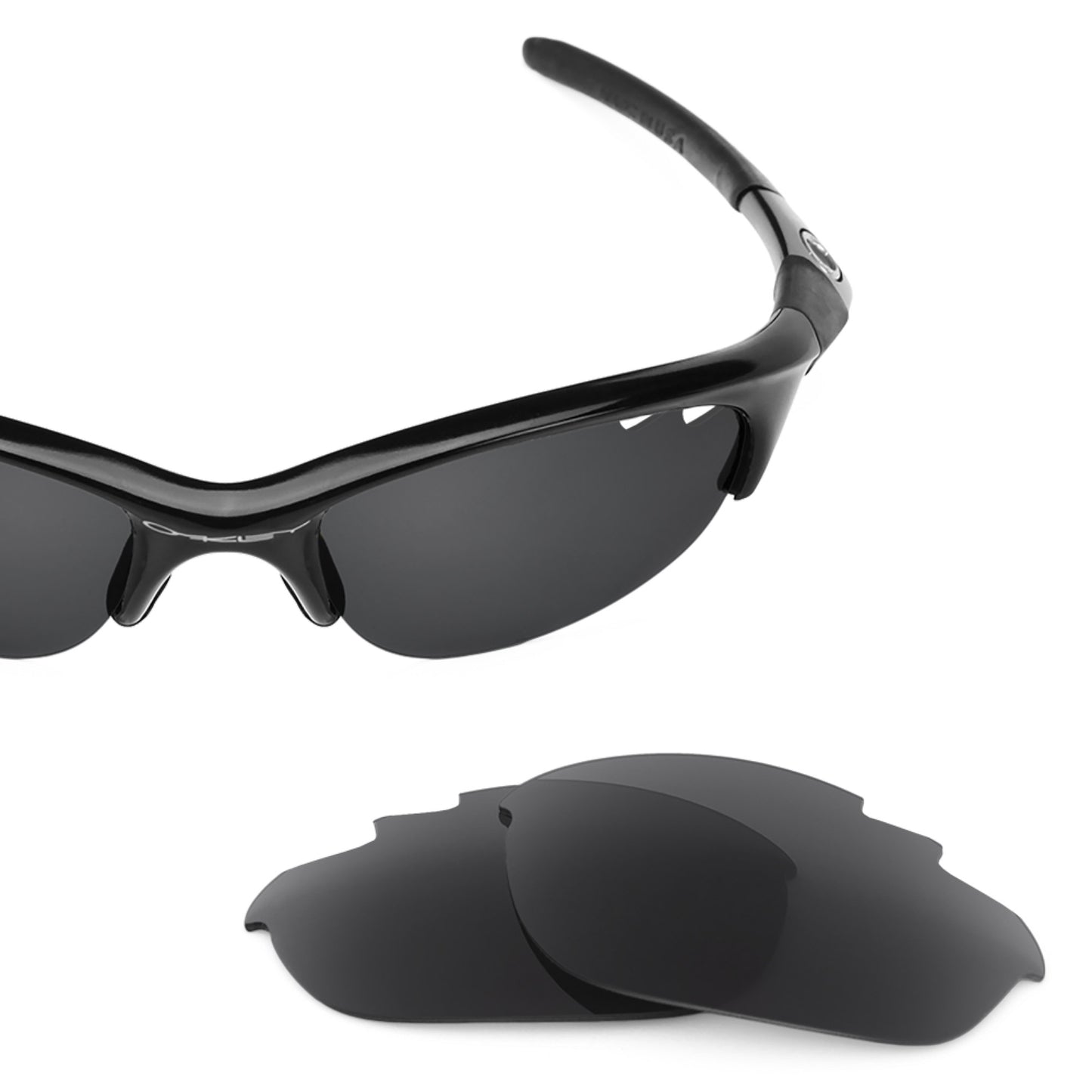 Revant replacement lenses for Oakley Half Jacket Vented (Low Bridge Fit) Elite Polarized Stealth Black