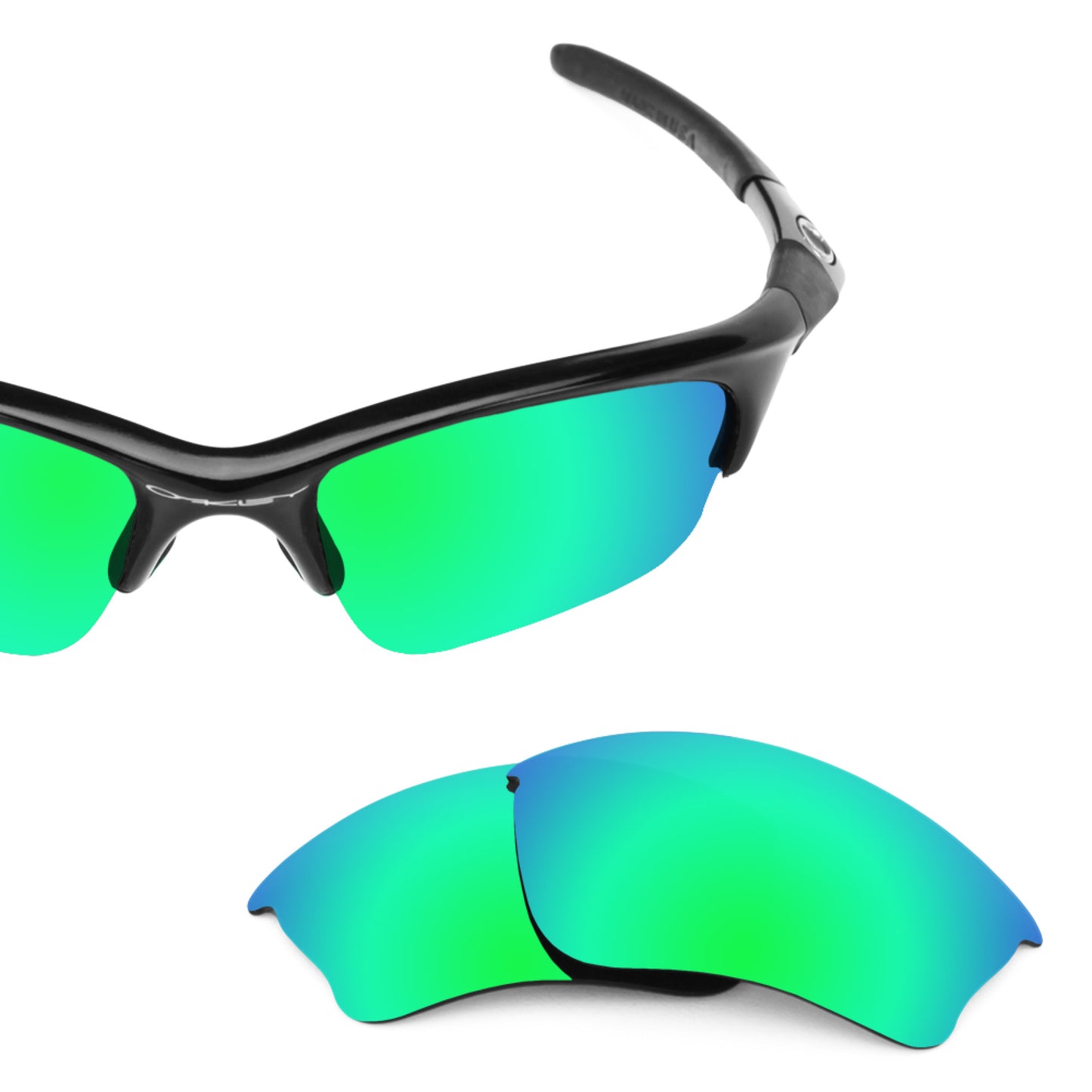 Revant replacement lenses for Oakley Half Jacket XLJ Non-Polarized Emerald Green