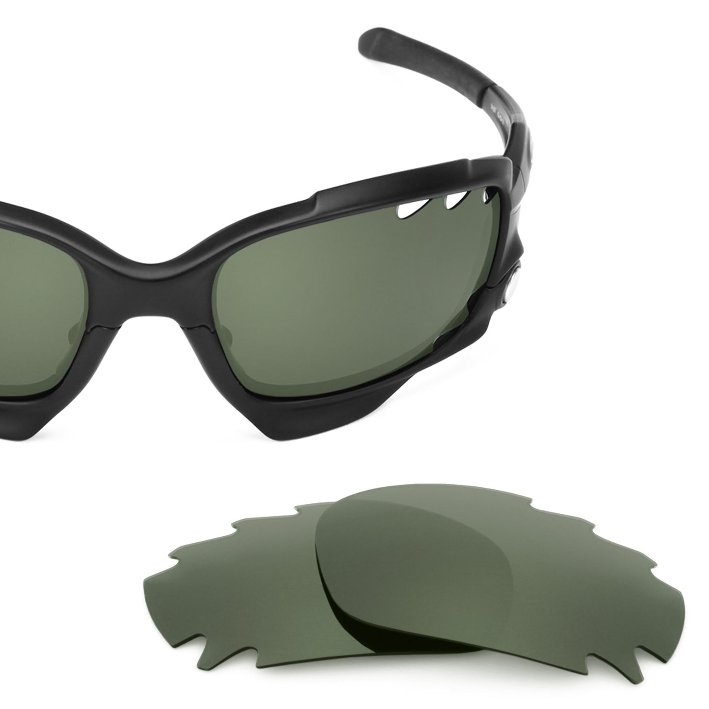 Revant replacement lenses for Oakley Jawbone Vented (Low Bridge Fit) Polarized Gray Green