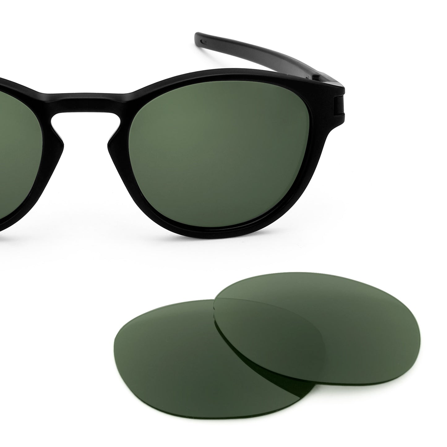 Revant replacement lenses for Oakley Latch (Low Bridge Fit) Elite Polarized Gray Green