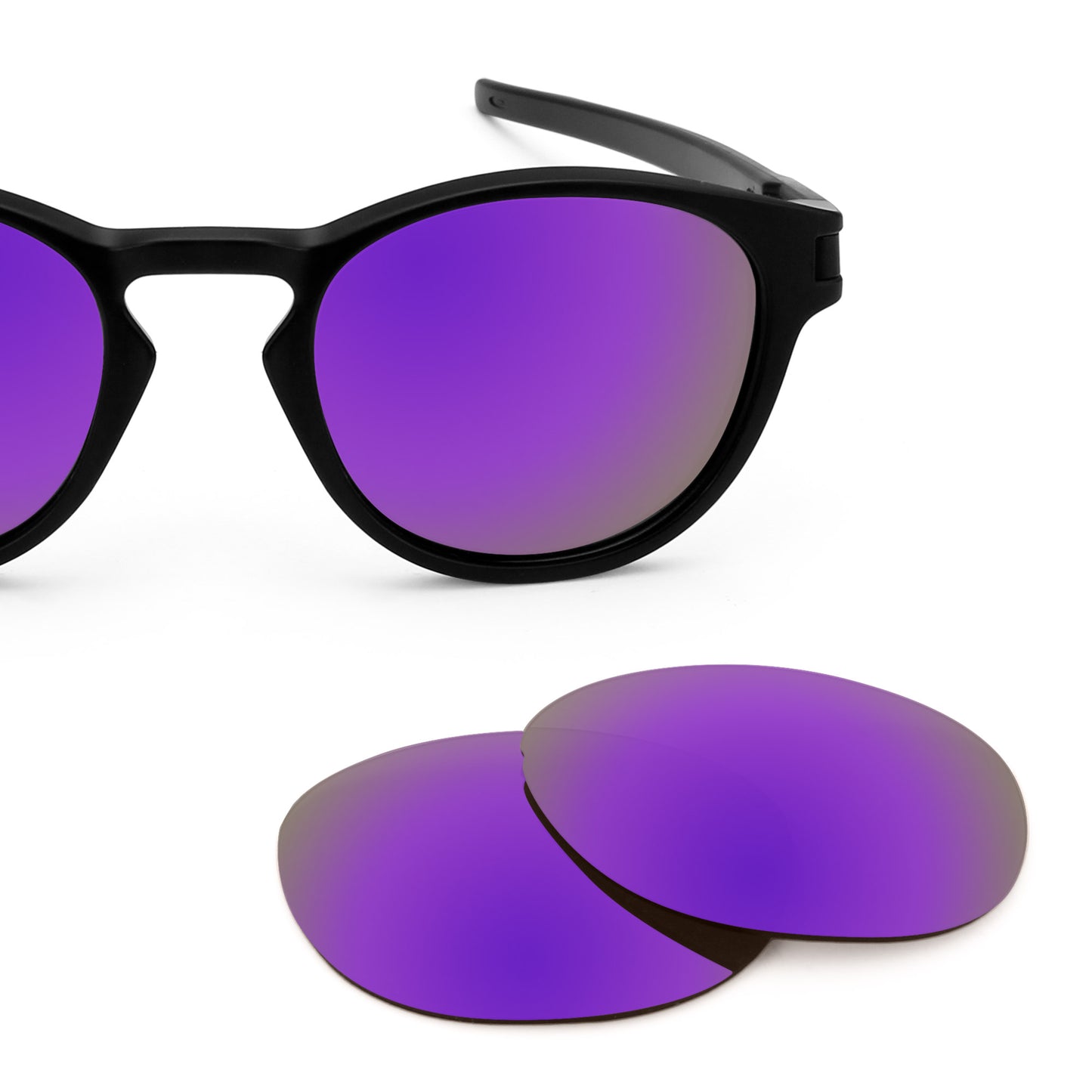 Revant replacement lenses for Oakley Latch (Low Bridge Fit) Polarized Plasma Purple