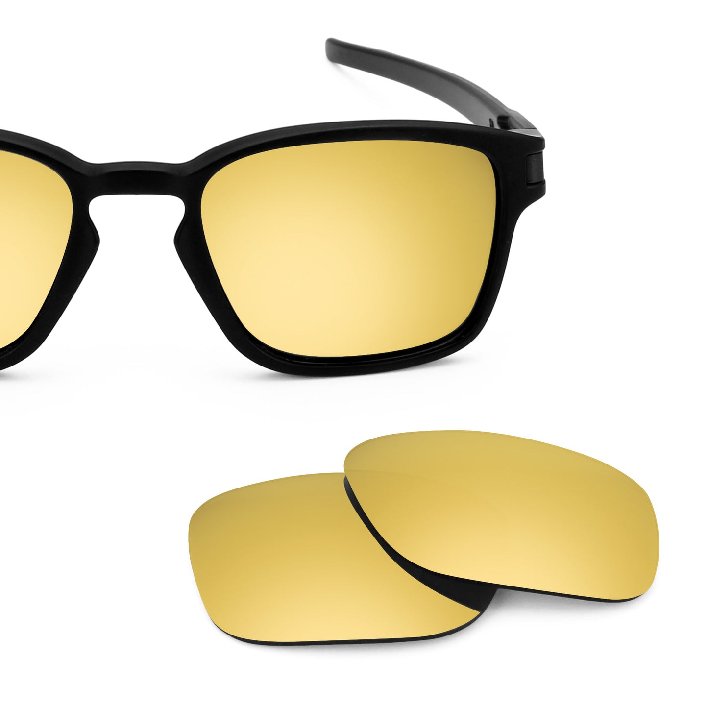 Revant replacement lenses for Oakley Latch Square Elite Polarized Flare Gold