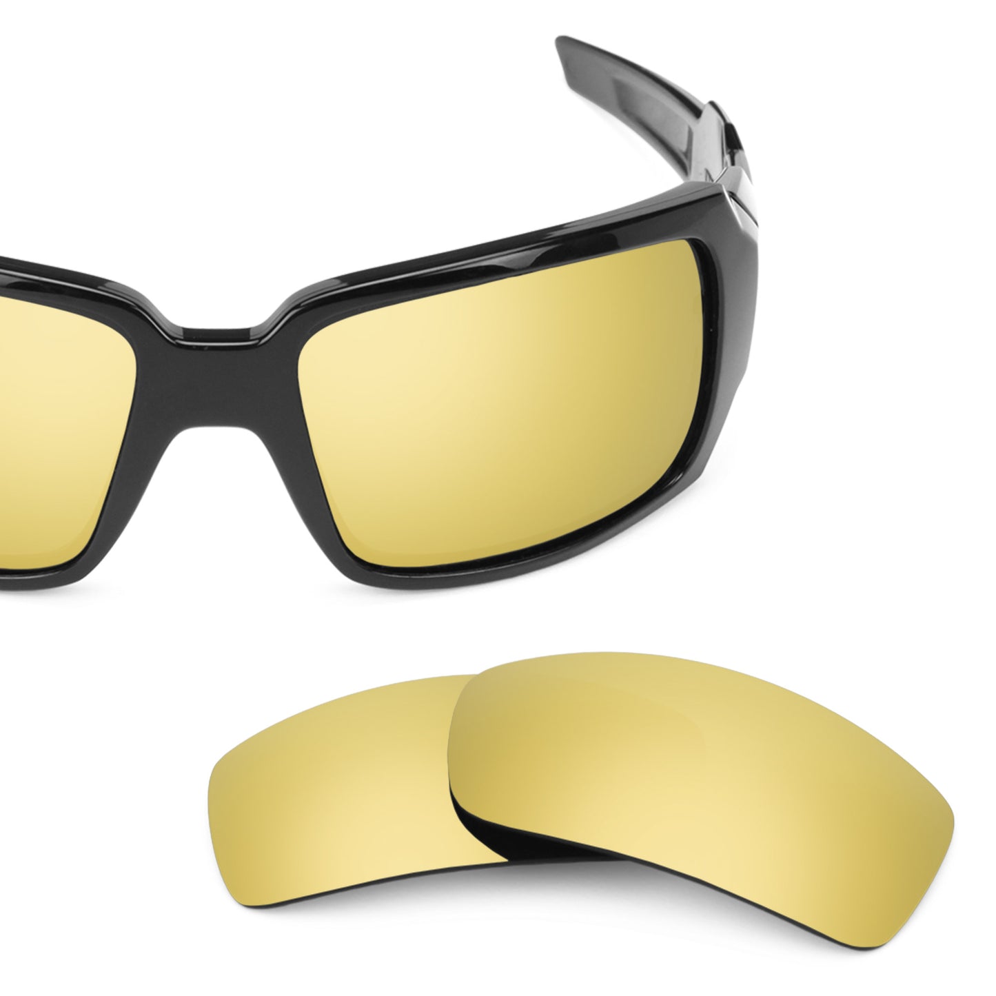 Revant replacement lenses for Oakley Oil Drum Elite Polarized Flare Gold