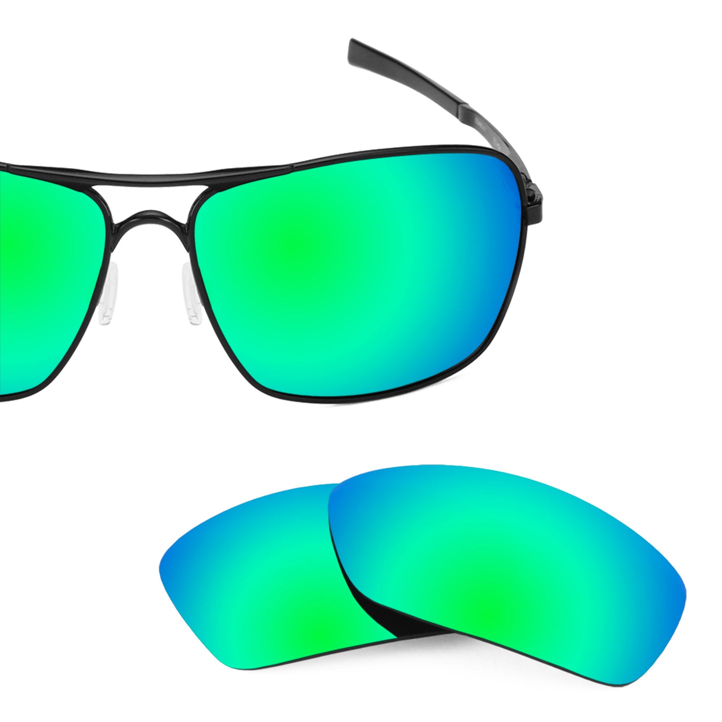 Revant replacement lenses for Oakley Plaintiff Squared Elite Polarized Emerald Green