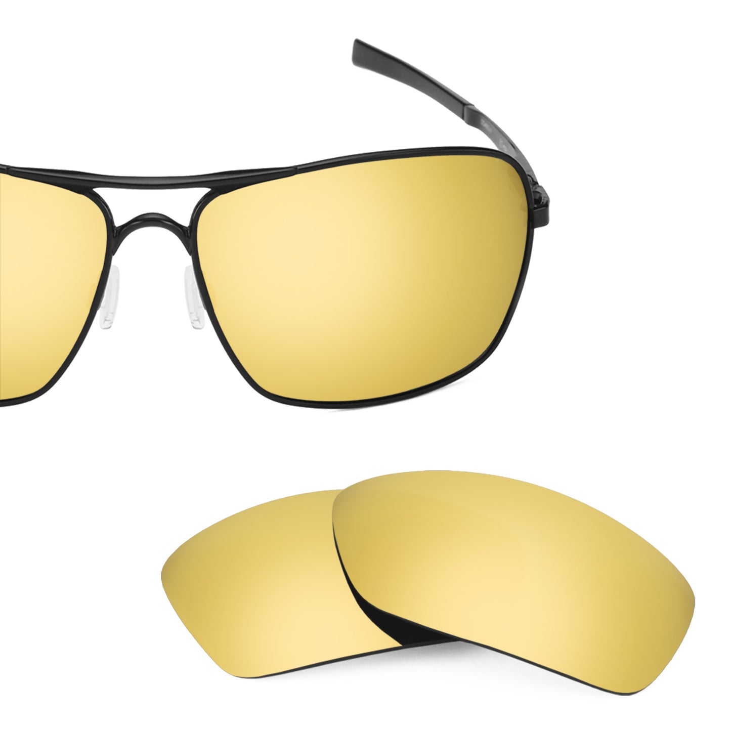 Revant replacement lenses for Oakley Plaintiff Squared Elite Polarized Flare Gold