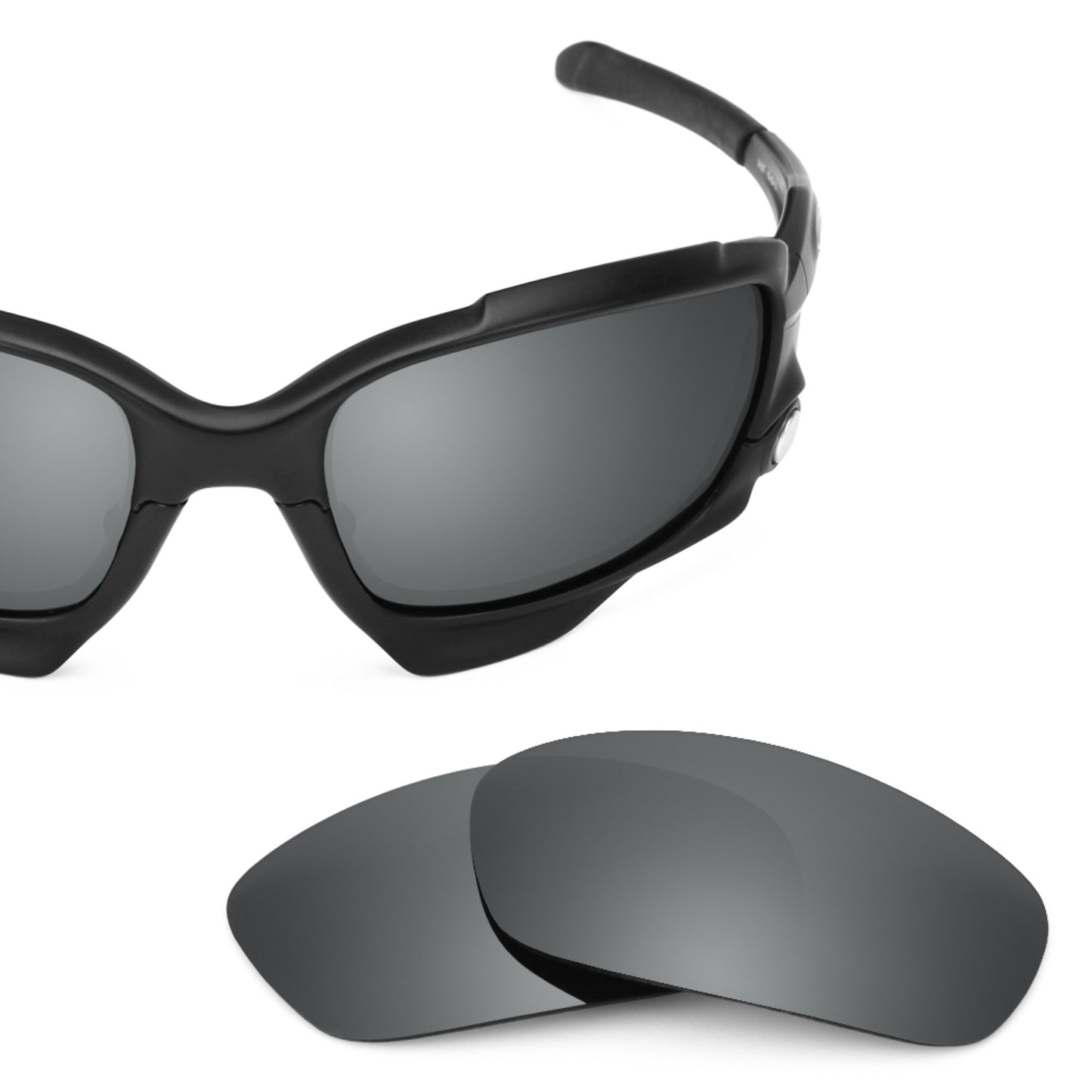 Revant replacement lenses for Oakley Racing Jacket (Low Bridge Fit) Elite Polarized Black Chrome