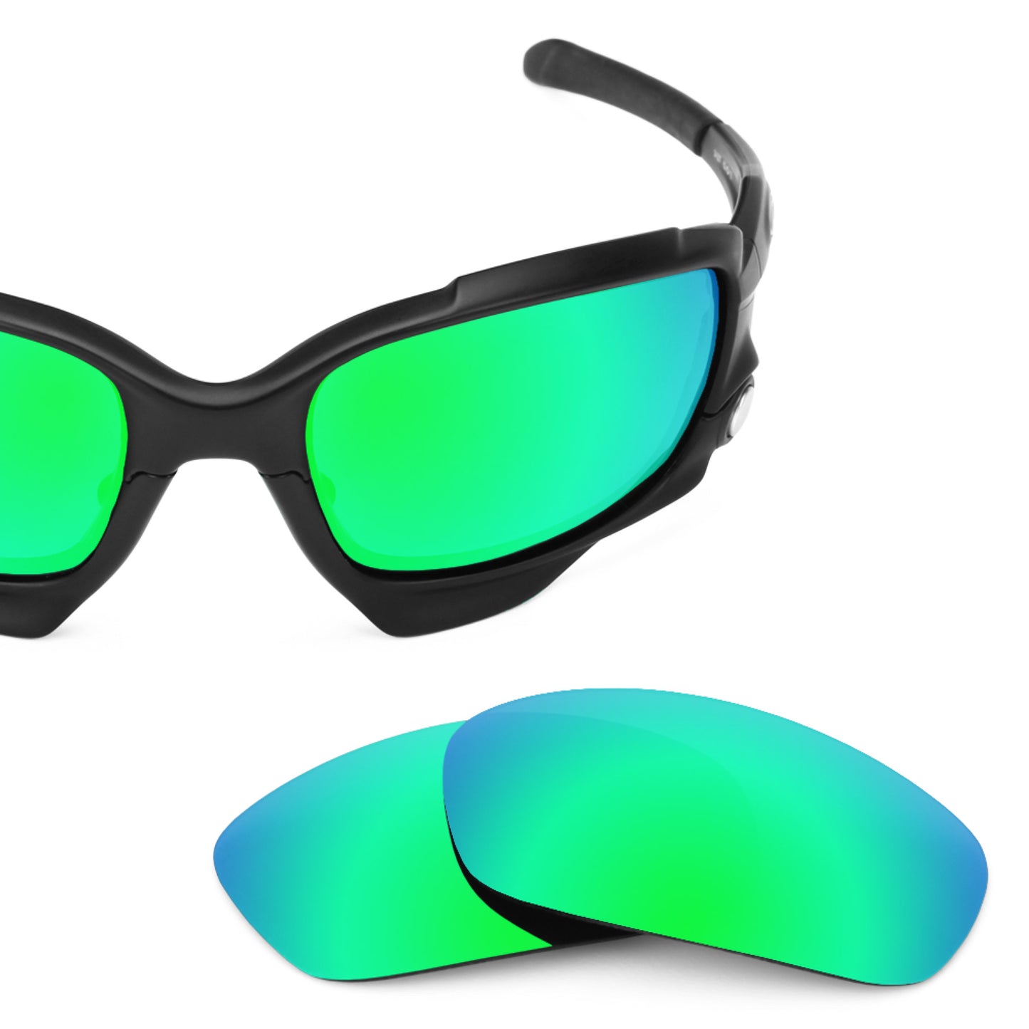 Revant replacement lenses for Oakley Racing Jacket (Low Bridge Fit) Elite Polarized Emerald Green