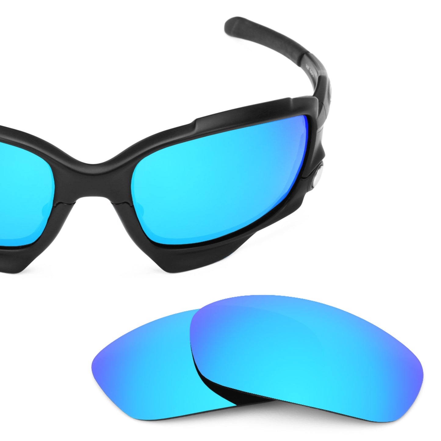 Revant replacement lenses for Oakley Racing Jacket (Low Bridge Fit) Non-Polarized Ice Blue
