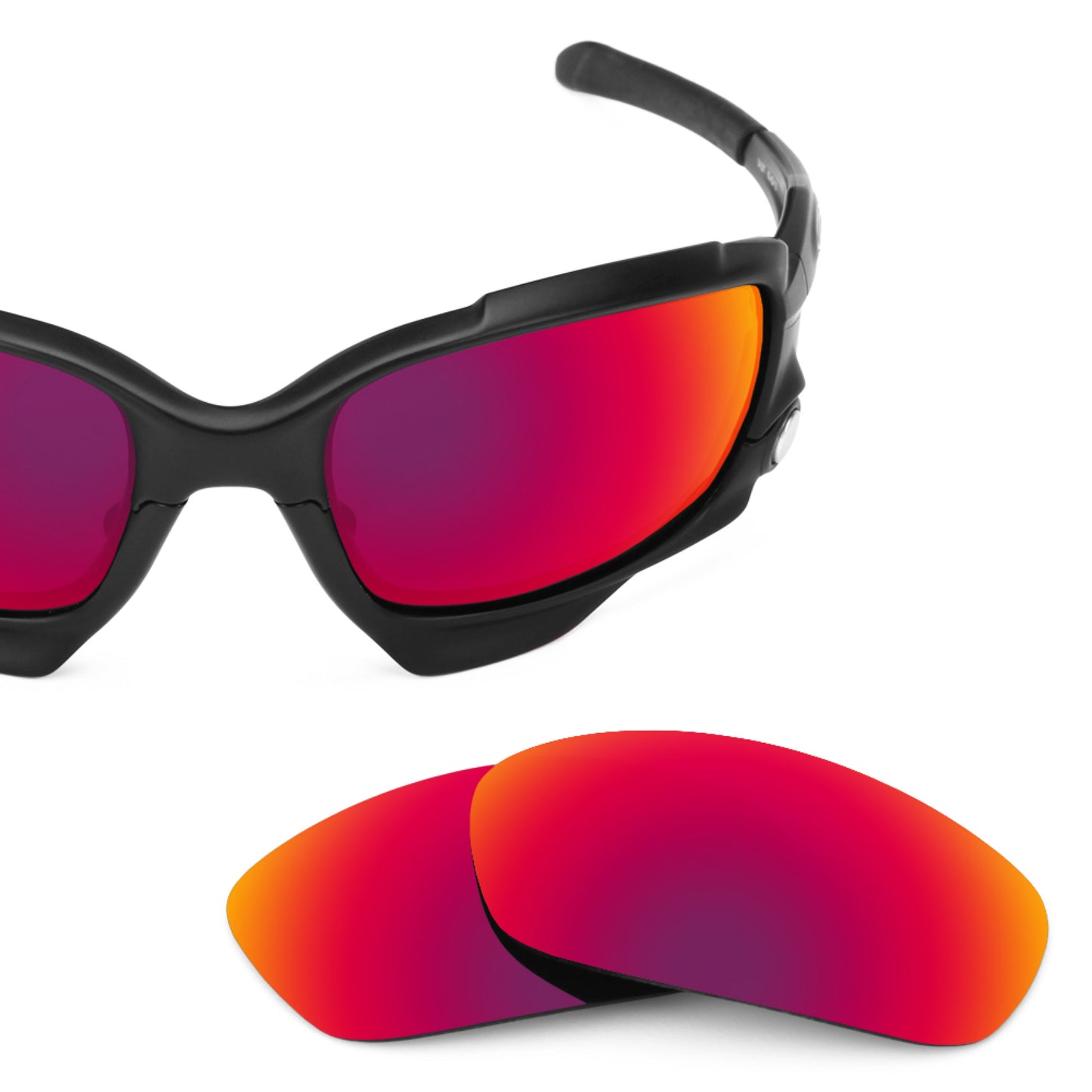 Revant replacement lenses for Oakley Racing Jacket (Low Bridge Fit) Polarized Midnight Sun