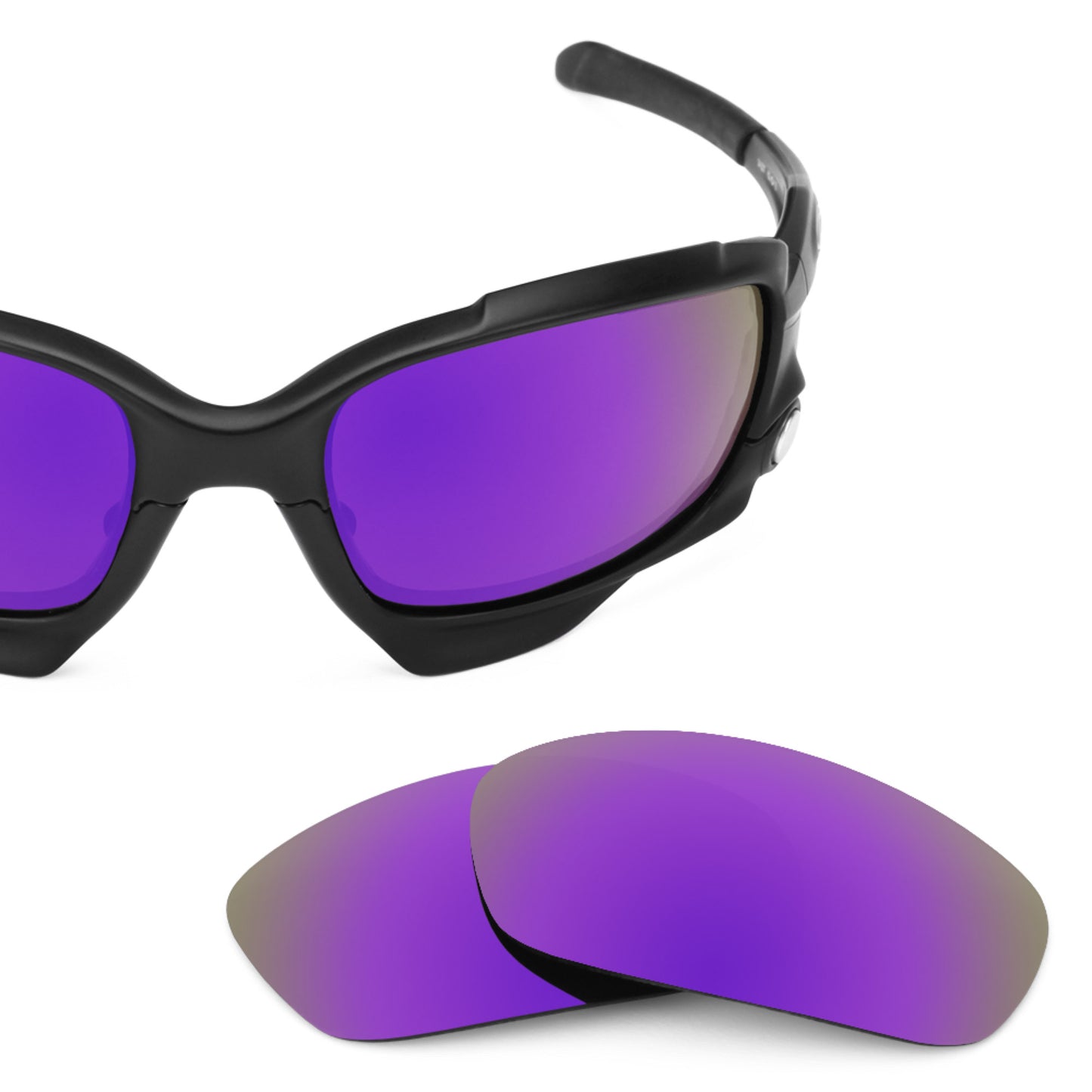 Revant replacement lenses for Oakley Racing Jacket (Low Bridge Fit) Elite Polarized Plasma Purple