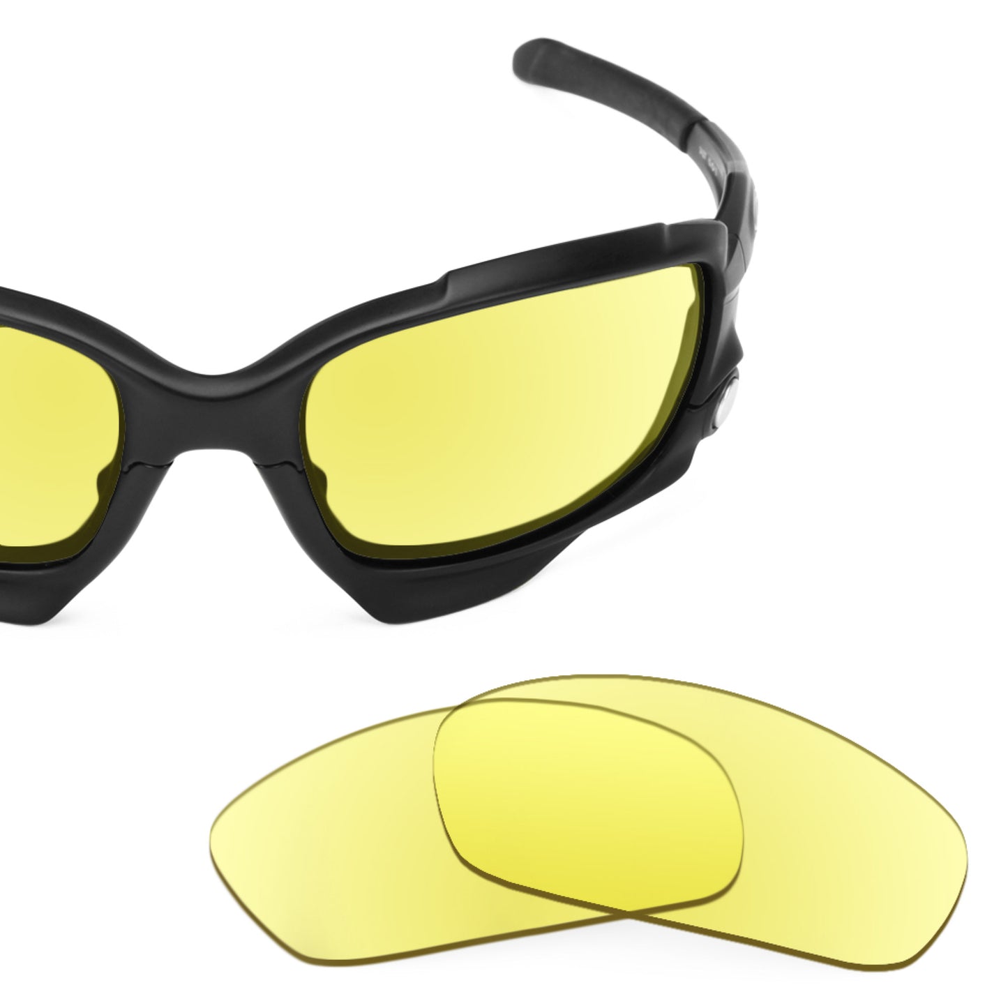 Revant replacement lenses for Oakley Racing Jacket (Low Bridge Fit) Non-Polarized Tracer Yellow
