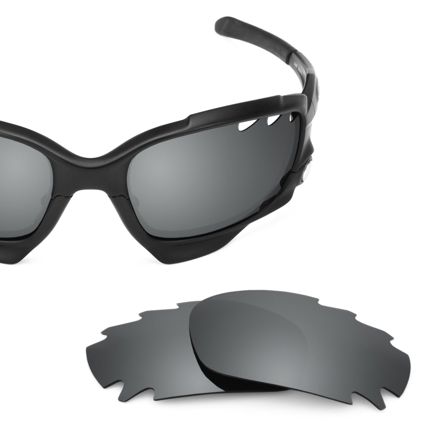 Revant replacement lenses for Oakley Racing Jacket Vented (Low Bridge Fit) Elite Polarized Black Chrome
