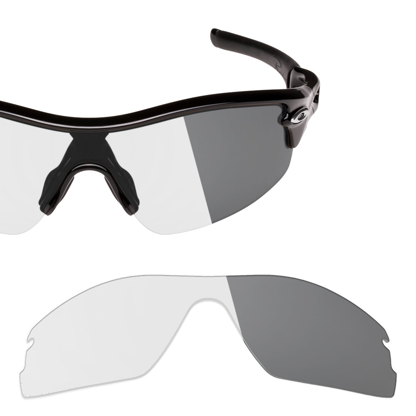 Revant replacement lenses for Oakley Radar Pitch Non-Polarized Adapt Gray Photochromic