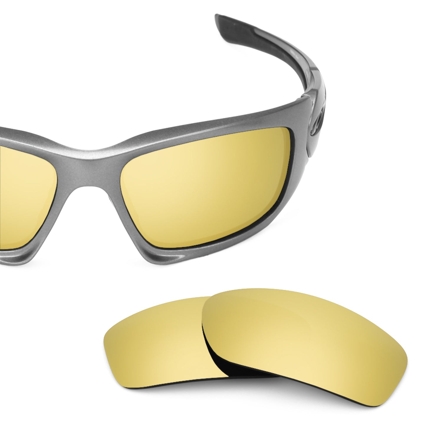 Revant replacement lenses for Oakley Scalpel (Low Bridge Fit) Elite Polarized Flare Gold