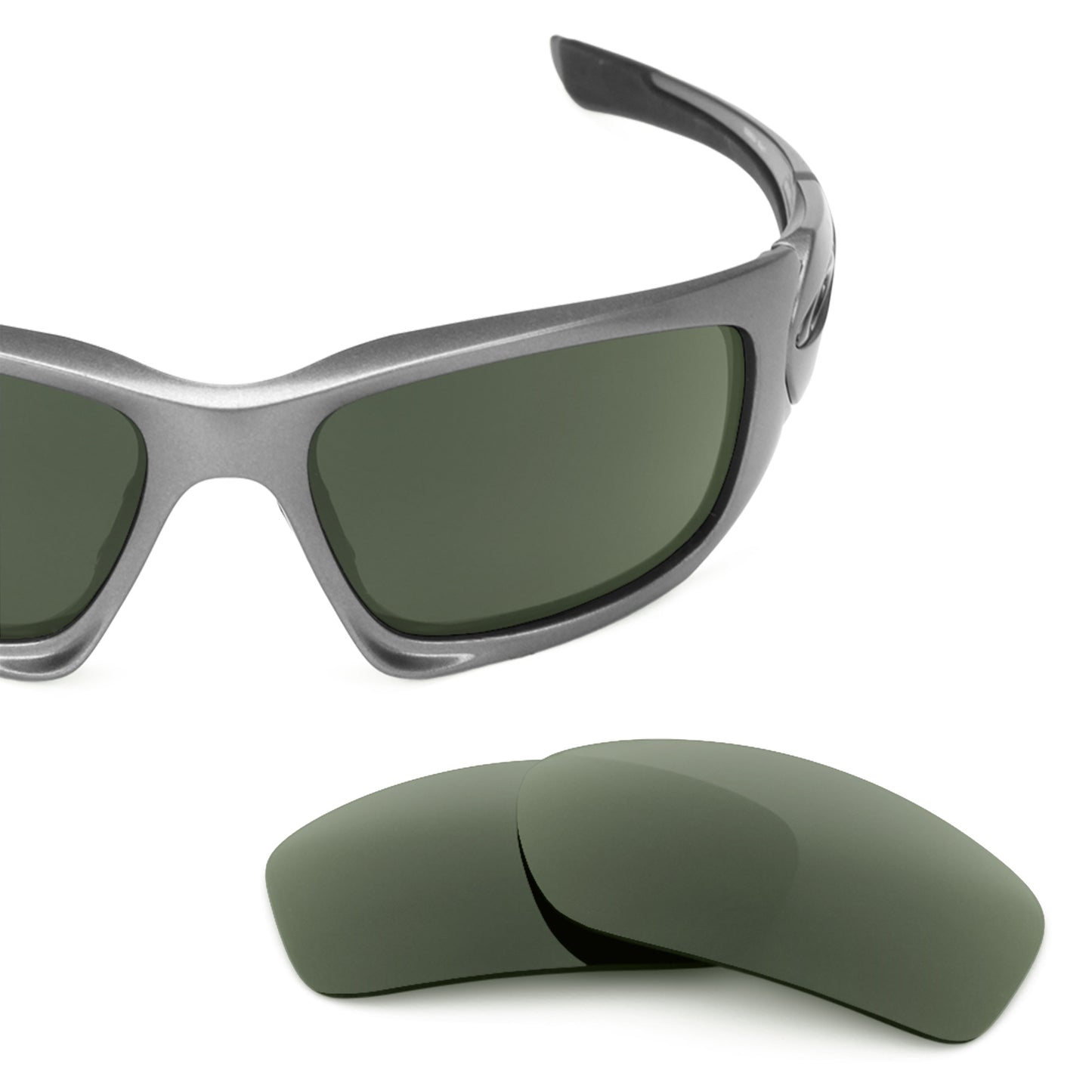 Revant replacement lenses for Oakley Scalpel (Low Bridge Fit) Polarized Gray Green