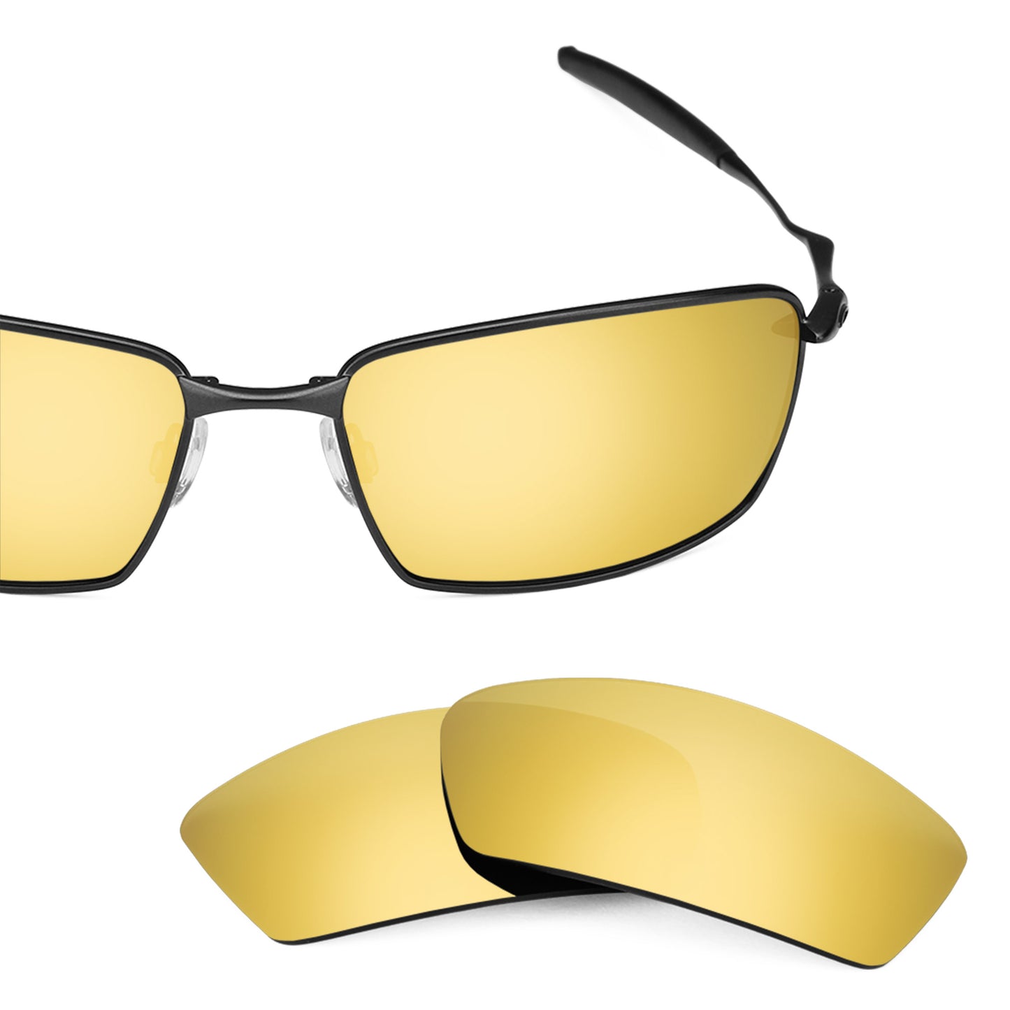 Revant replacement lenses for Oakley Square Whisker Non-Polarized Flare Gold