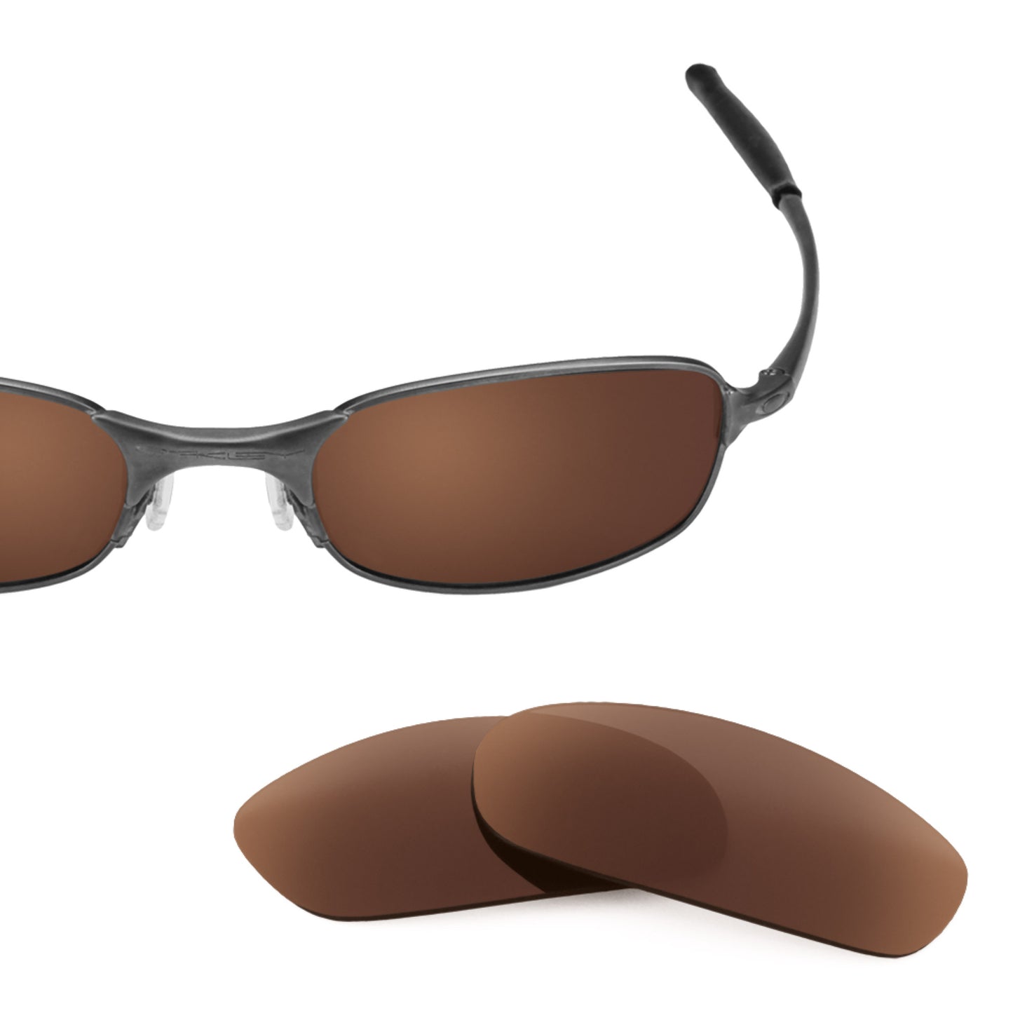 Revant replacement lenses for Oakley Square Wire 2.0 Polarized Dark Brown